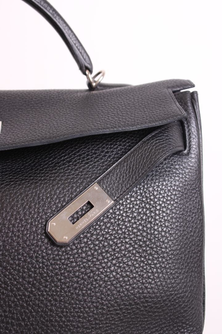 Hermes Hermes Kelly 40 Retourne Togo Leather Black
