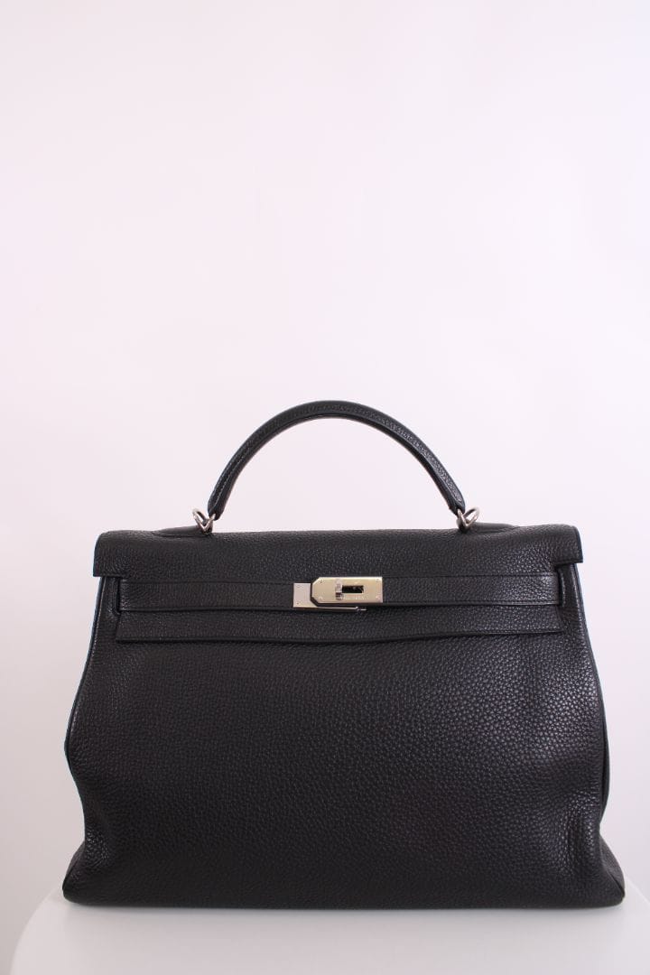 Hermes Hermes Kelly 40 Retourne Togo Leather Black