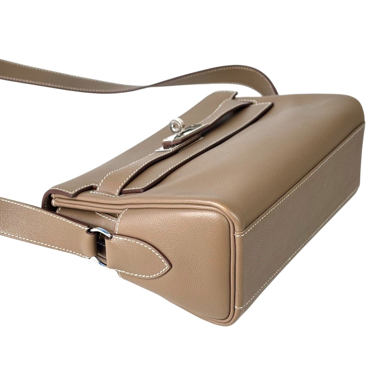 Hermes Hermes Kelly Messenger Bag in Etoupe Evercolor