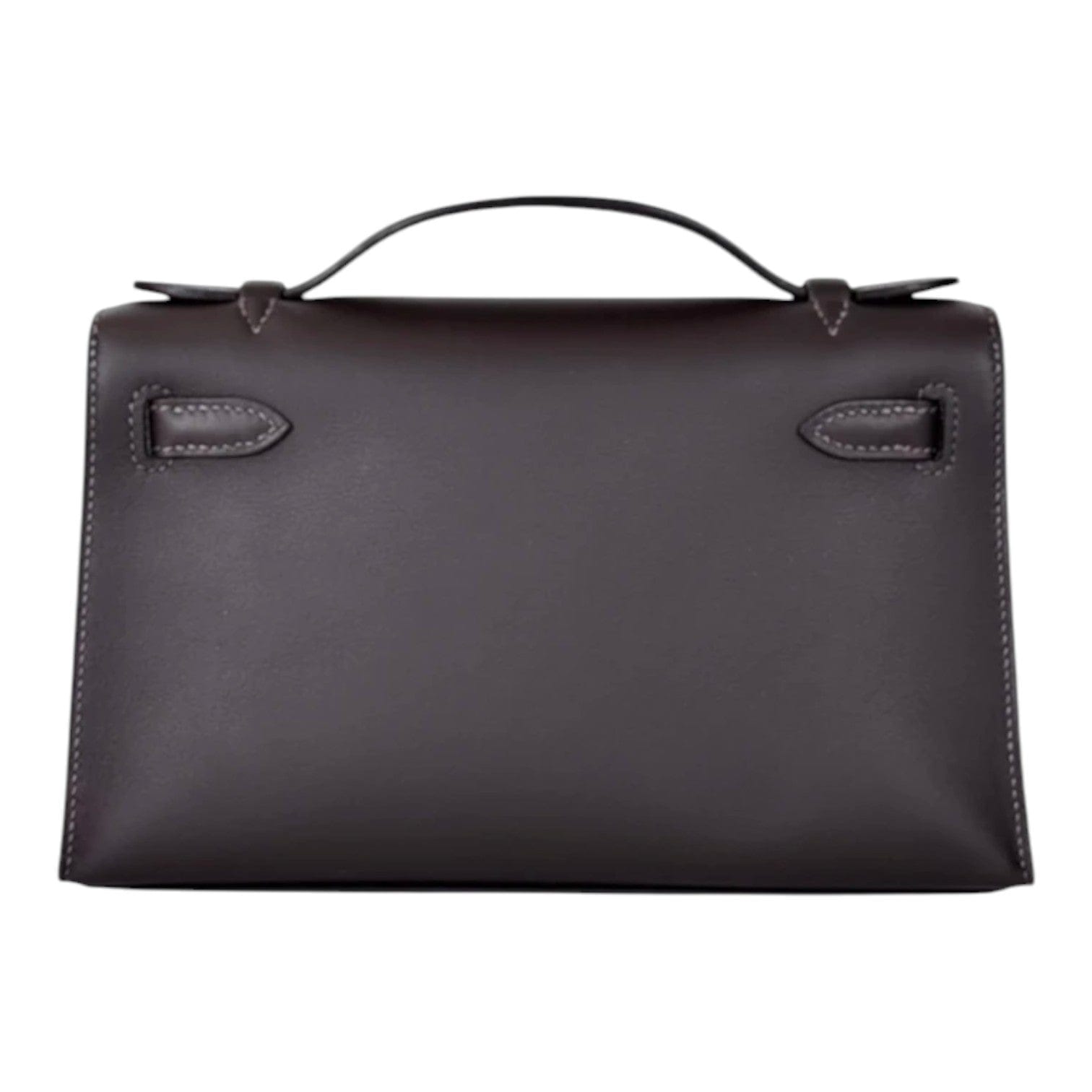 Hermes Hermes Kelly Pochette Bag in Swift T3 Bai Brun - Full Set - K Stamp