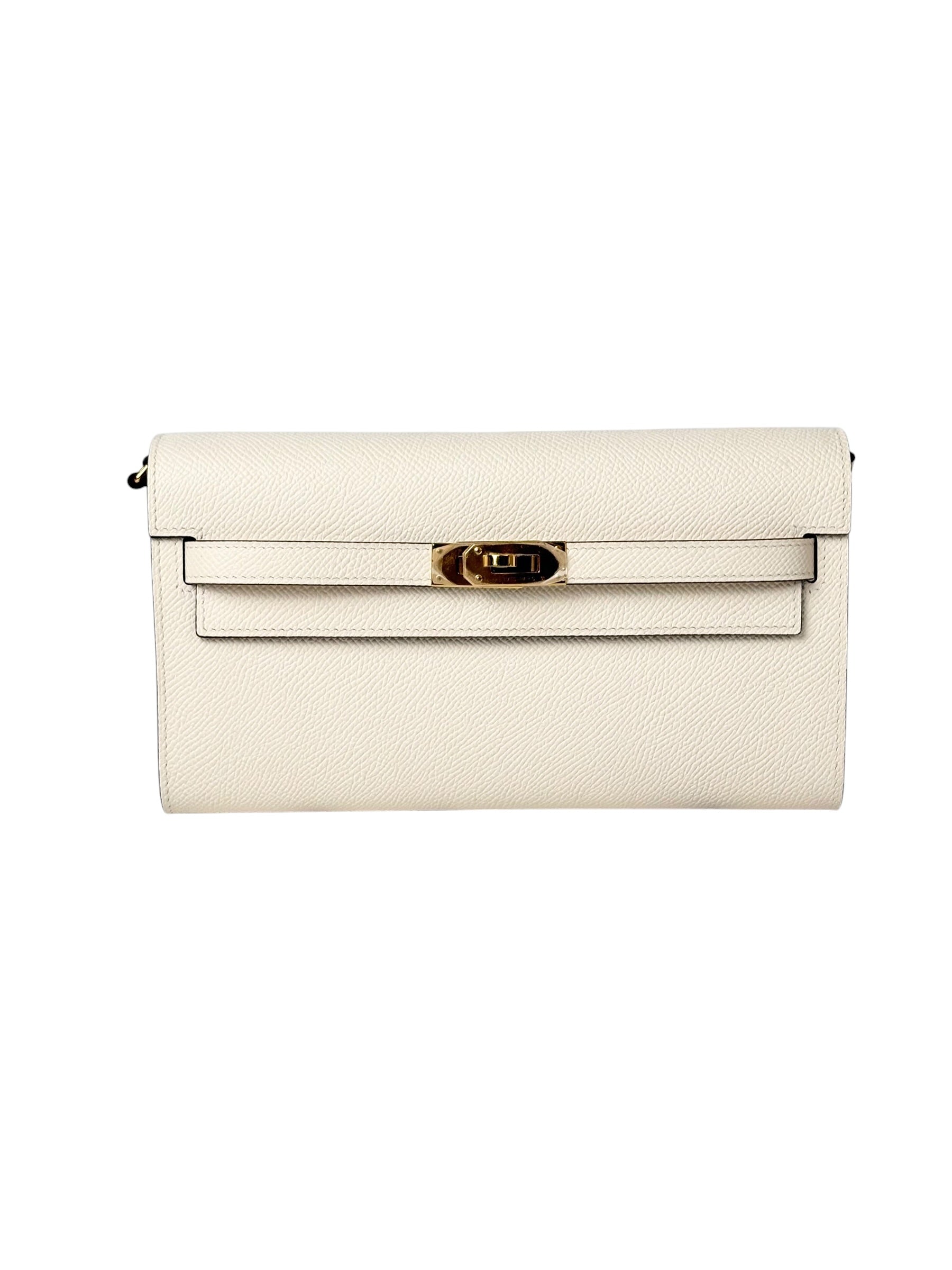 Hermes Hermes Kelly To Go Craie with Gold Hardware
