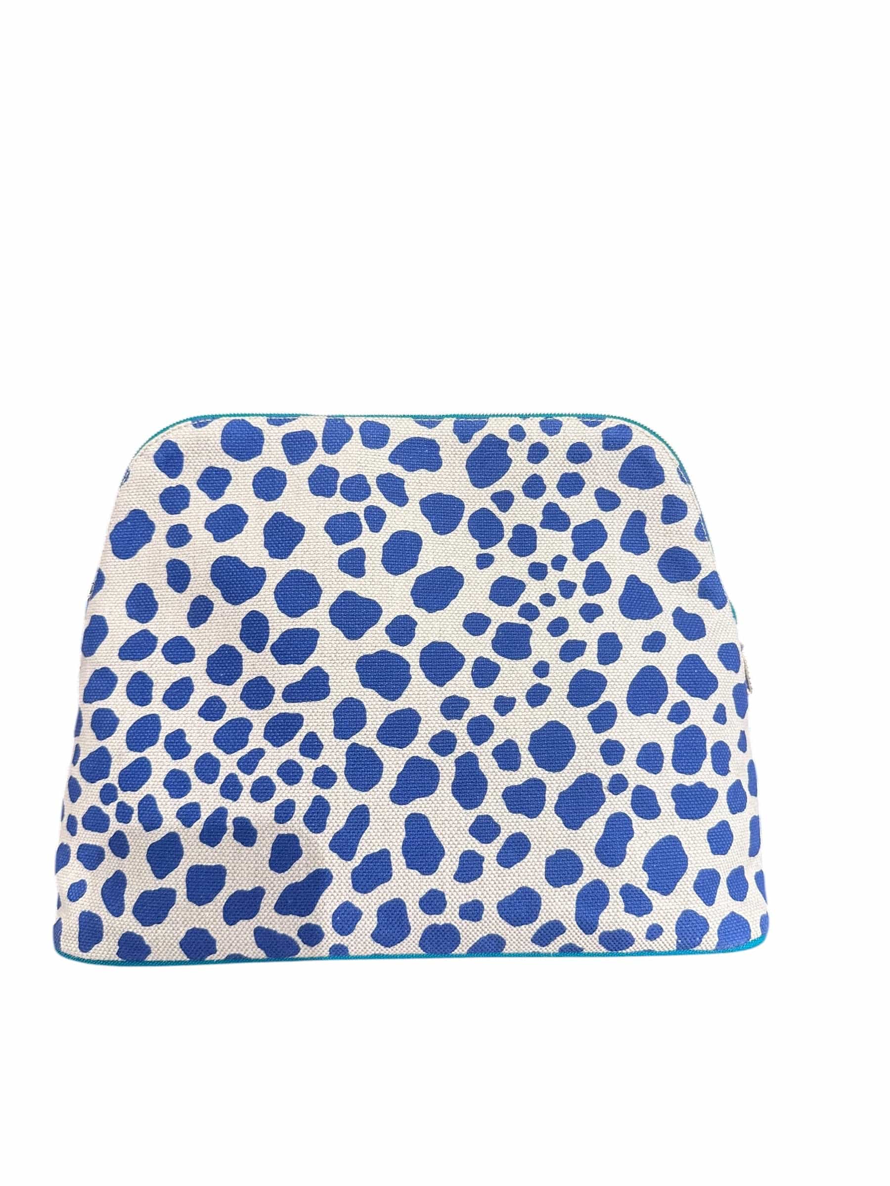 Hermes Hermes Large Bolide Canvas Pouch - Blue spot