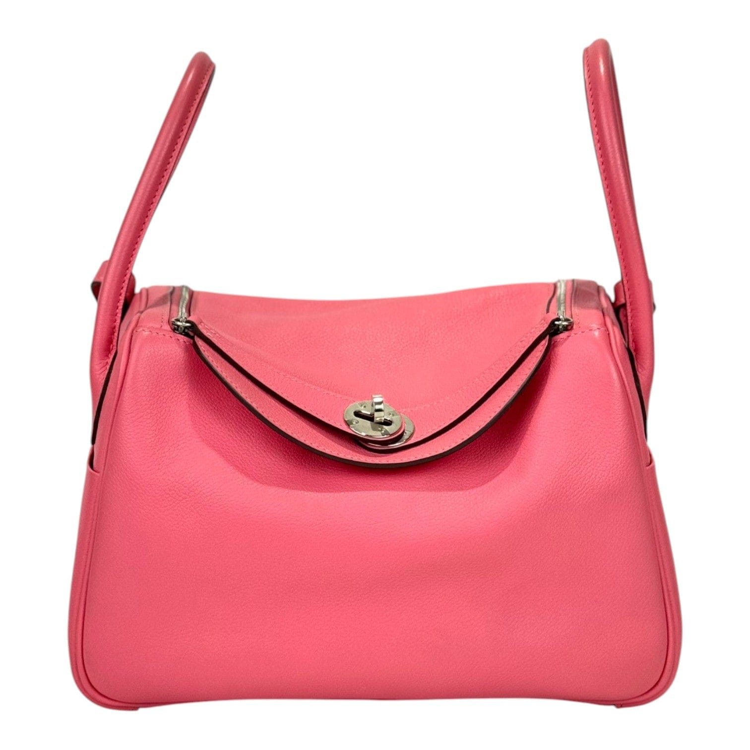 Hermes Hermes Lindy 26cm in Lipstick Pink Evercolor Leather with PHW