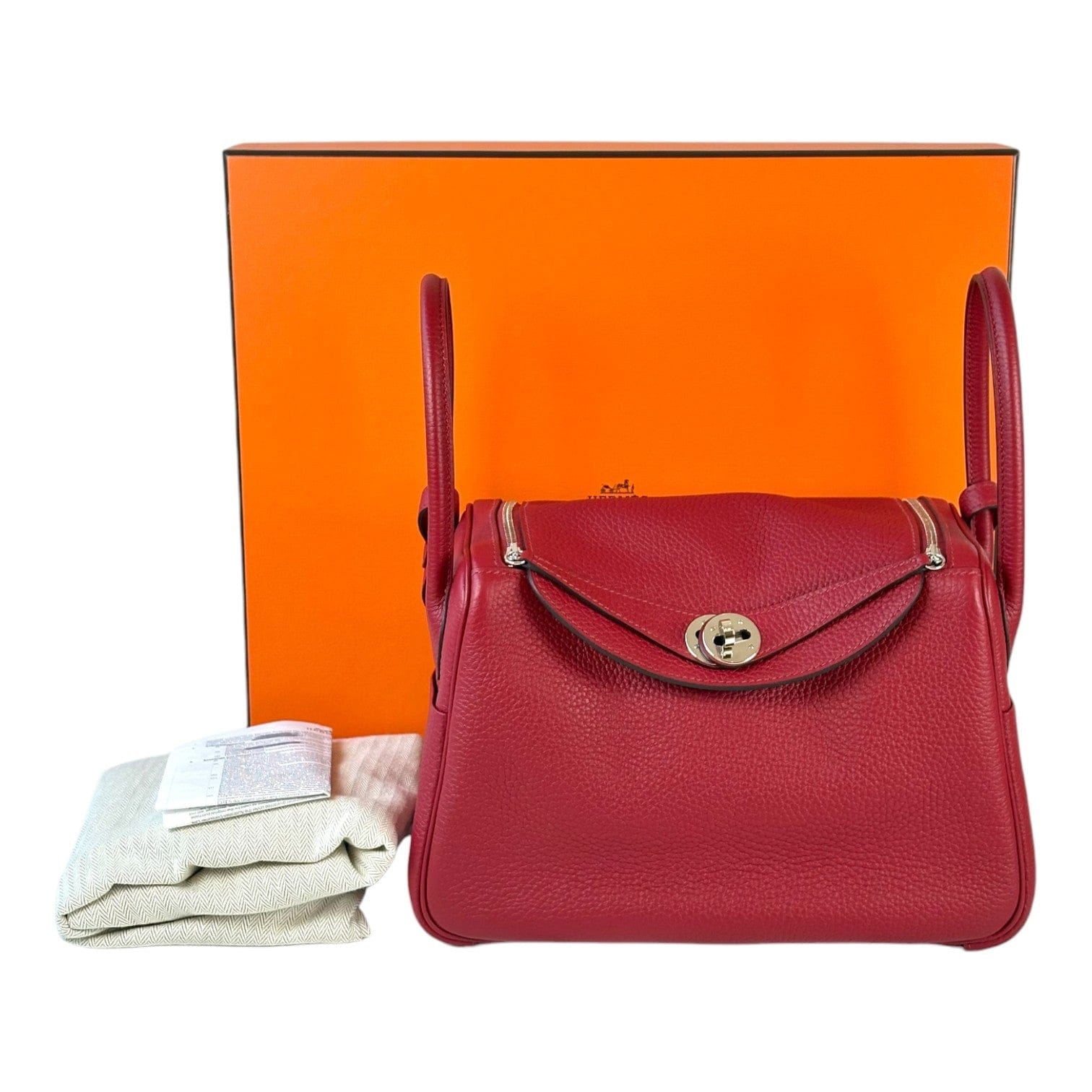 Hermes Hermes Lindy 26cm K1 Rouge Grenat Bag - Z Stamp