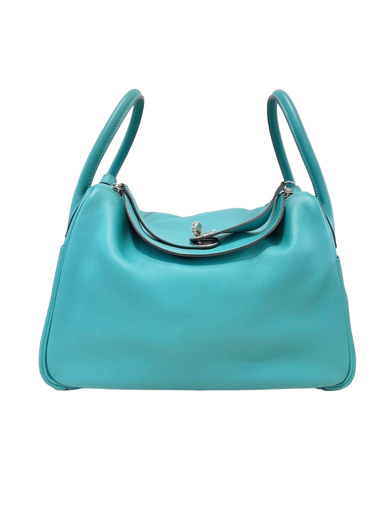 Hermes Hermes Lindy 30 Blue Paon in Swift with PHW