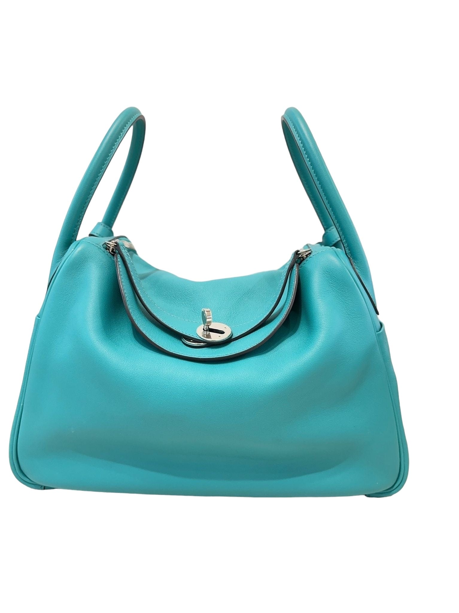 Hermes Hermes Lindy 30 Blue Paon in Swift with PHW