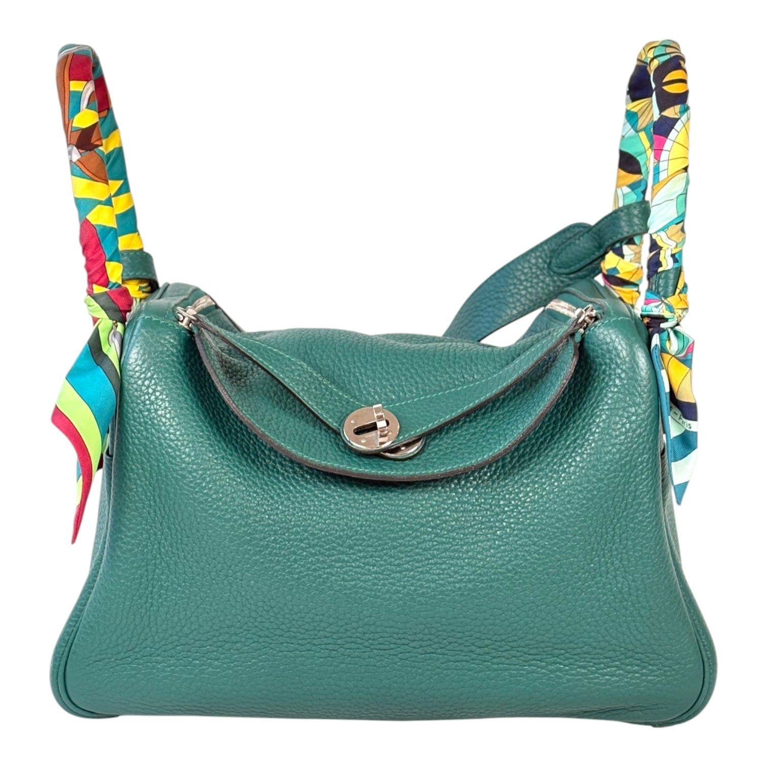 Hermes Hermes Lindy 30cm Green Bag in Clemence - T Stamp