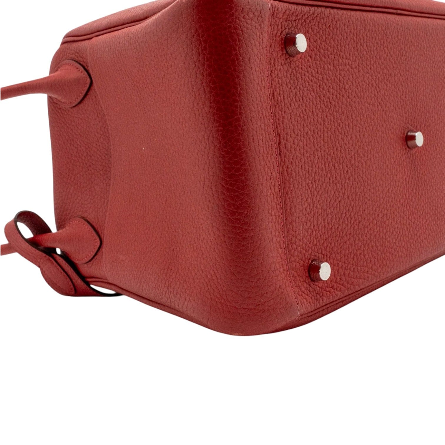 Hermes Hermes Lindy 34 Clemence Red SHW Stamp Q Square
