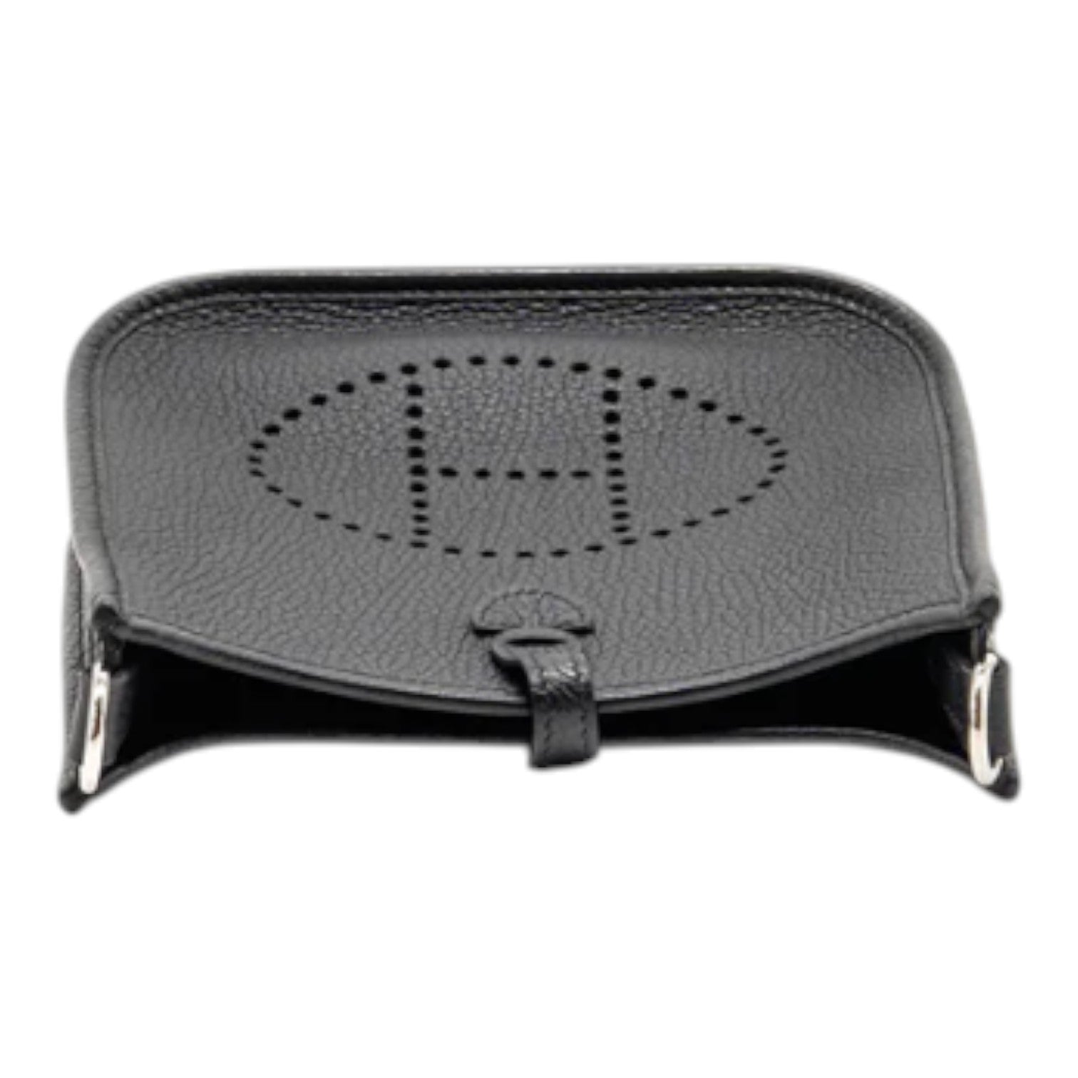 Hermes Hermes Mini Evelyne Clemence Black with SHW