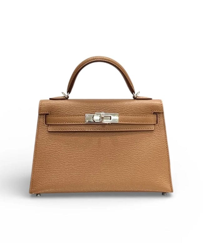 Hermes Hermes Mini Kelly in Beige Chevre with PHW