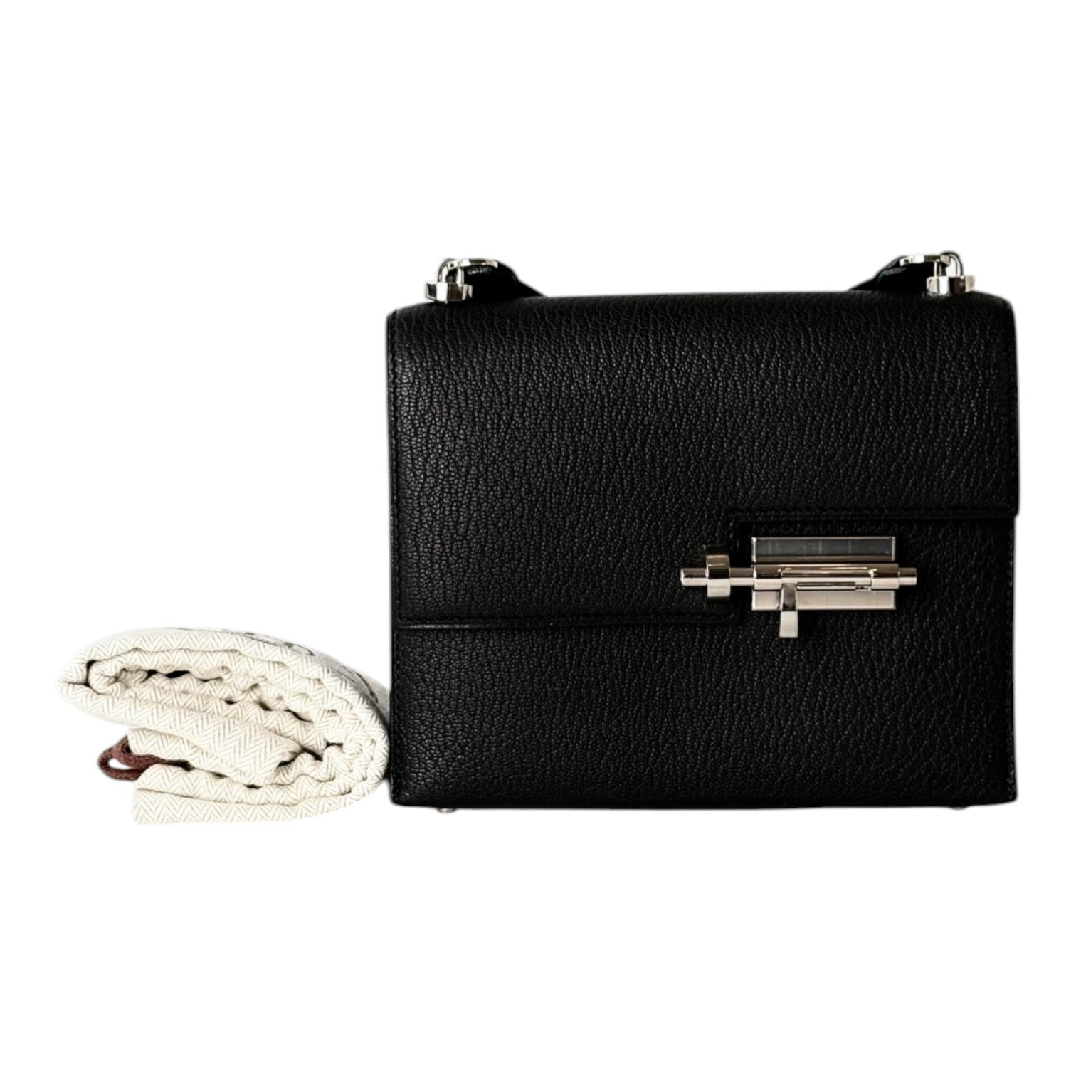 Hermes Hermes Mini Verrou Bag 17cm Black Chevre Leather