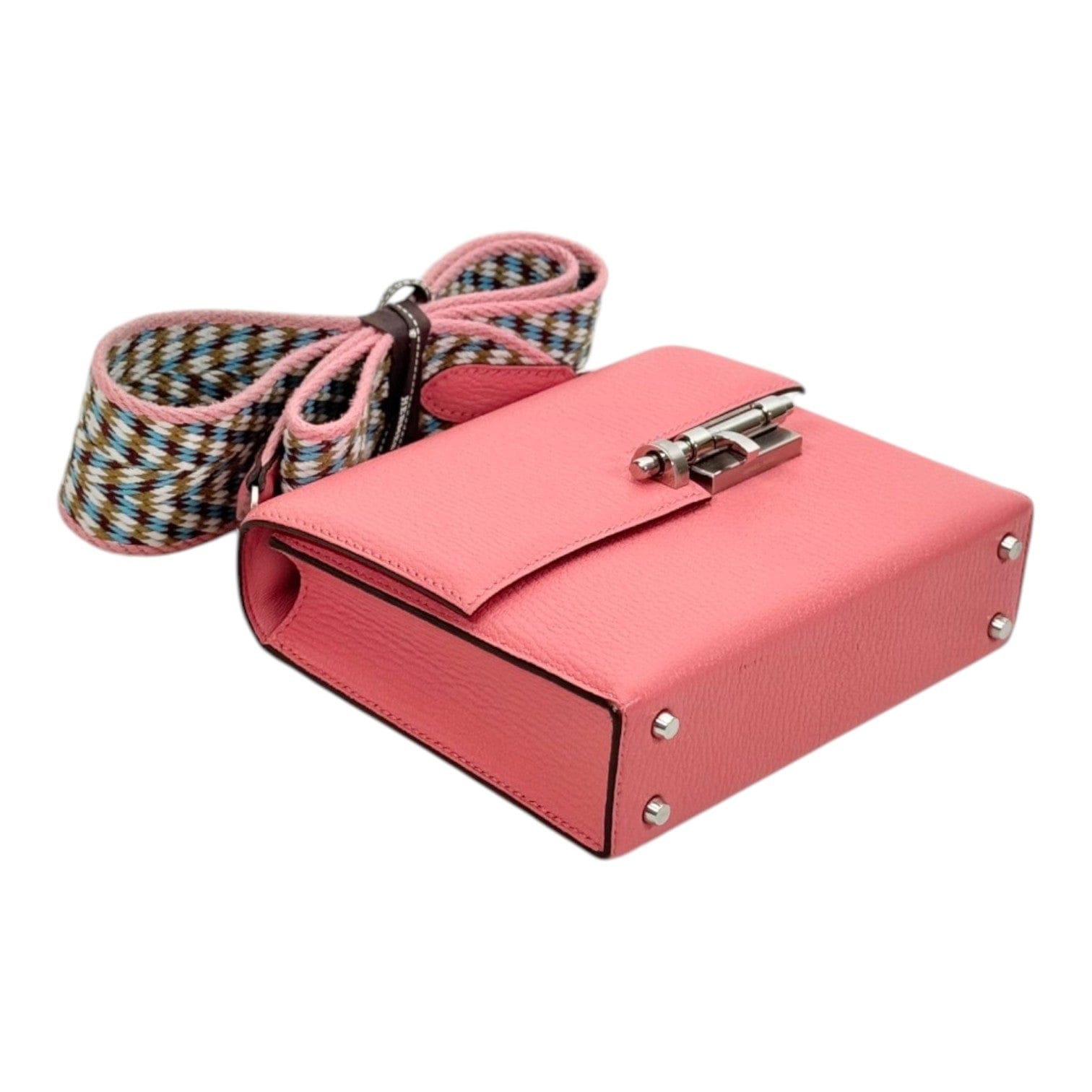Hermes Hermes Mini Verrou Bag 17cm Pink Chevre Leather