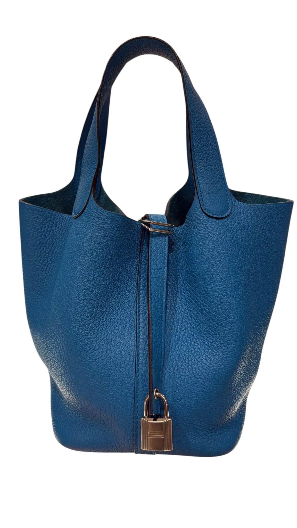 Hermes Hermes Picotin 18 in Blue Clemence with PHW