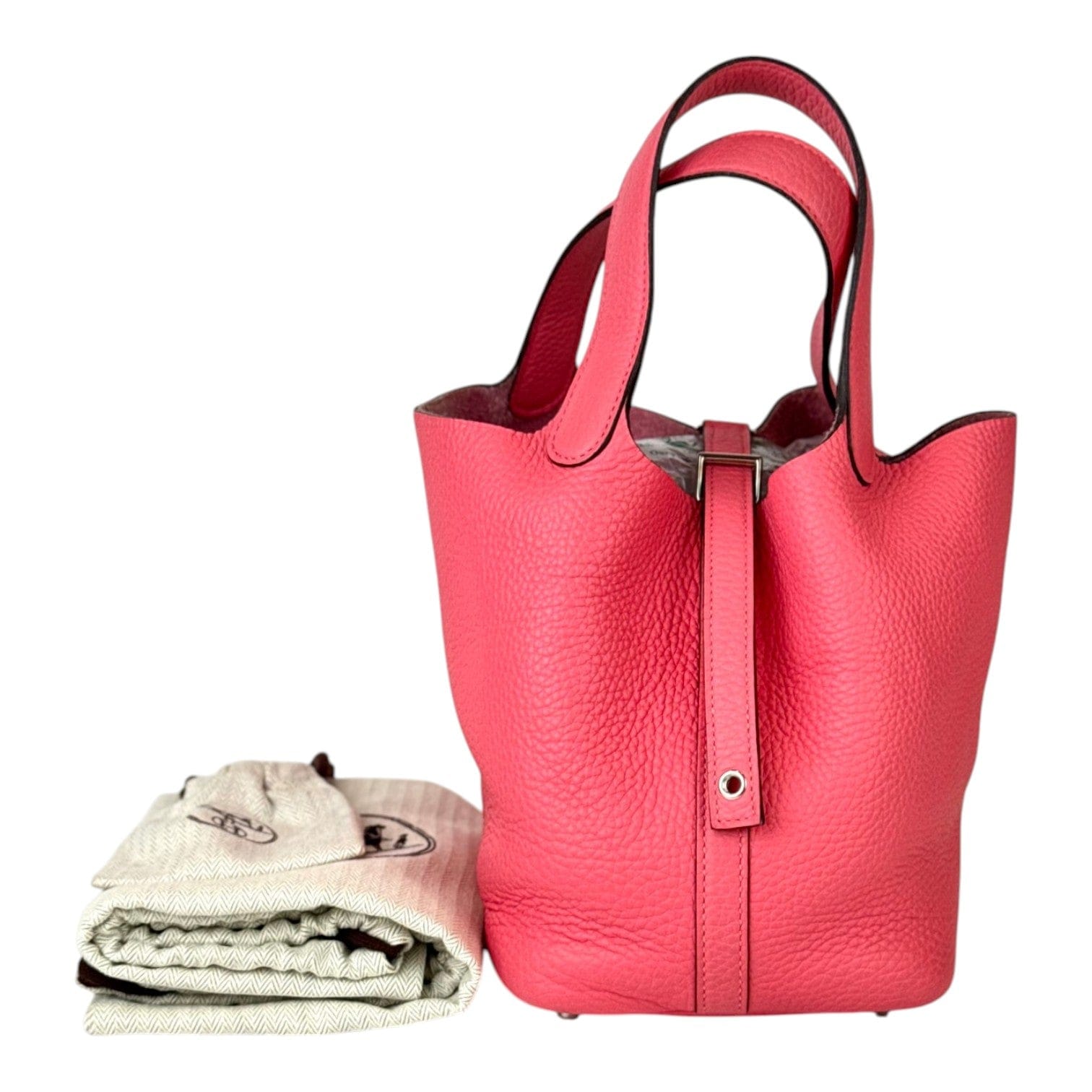 Hermes Hermes Picotin 18 Pink Clemence Leather