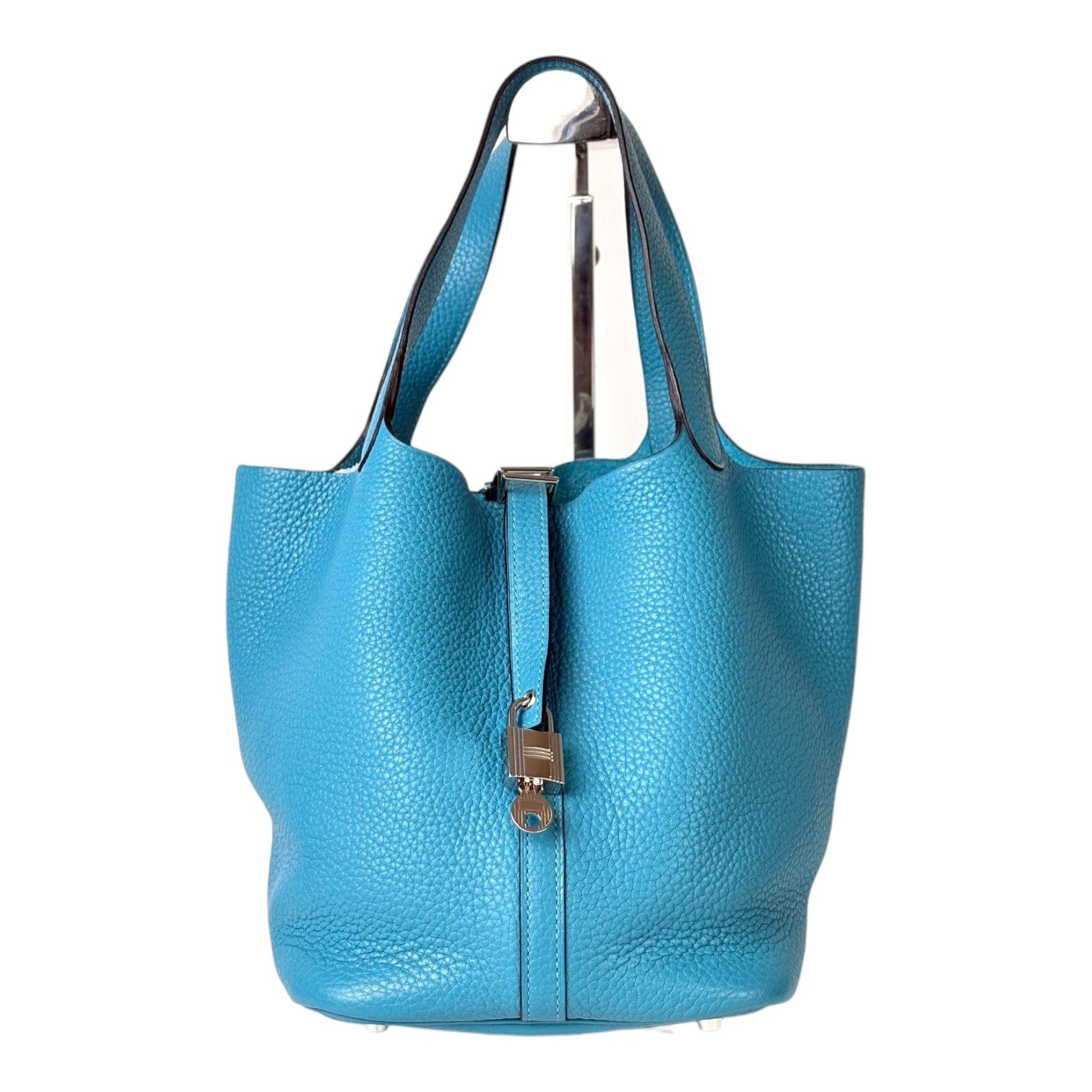 Hermes Hermes Picotin 22 Blue in Clemence with PHW