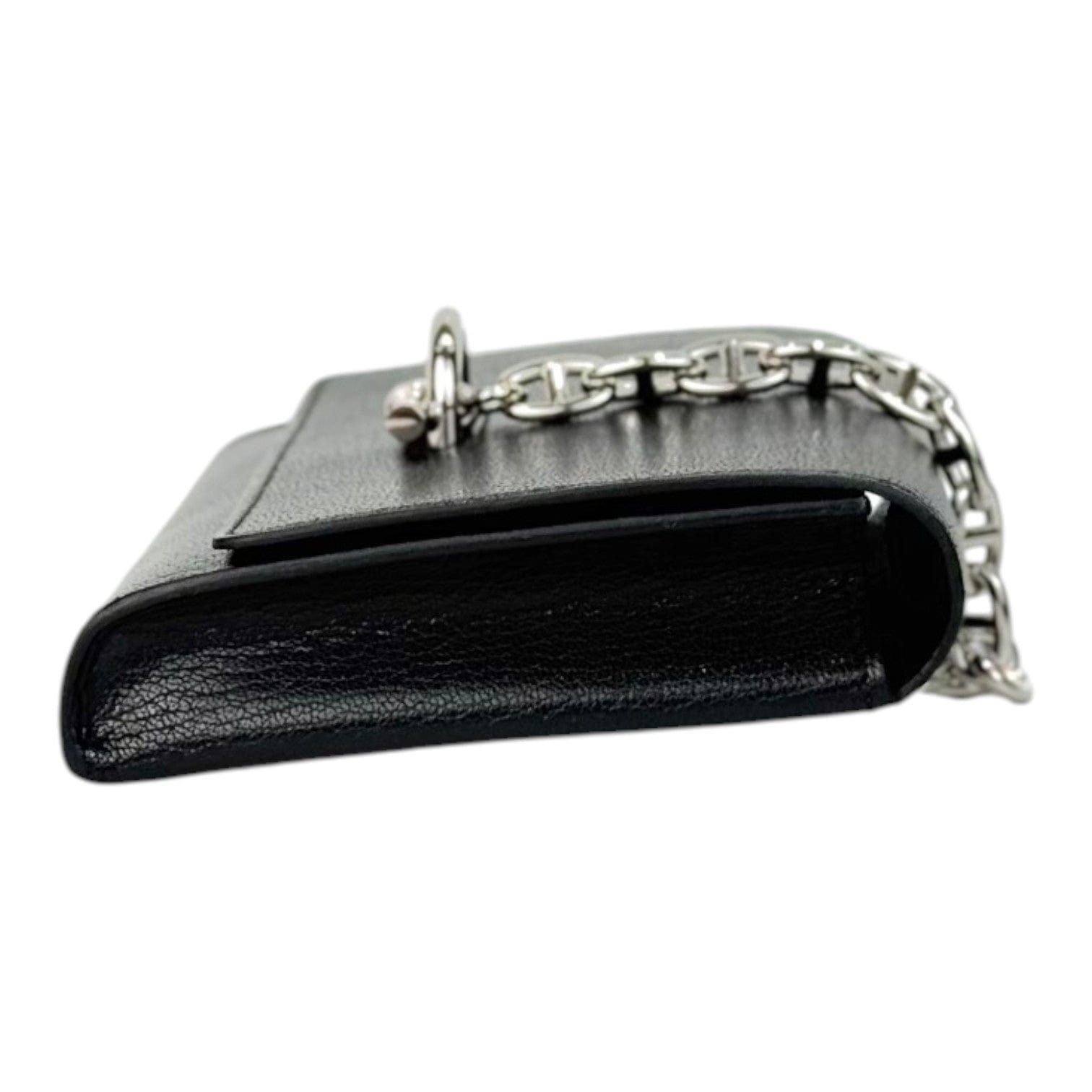 Hermes Hermes Portefeuille Chaine D’ancre To Go Wallet in Black Chevre