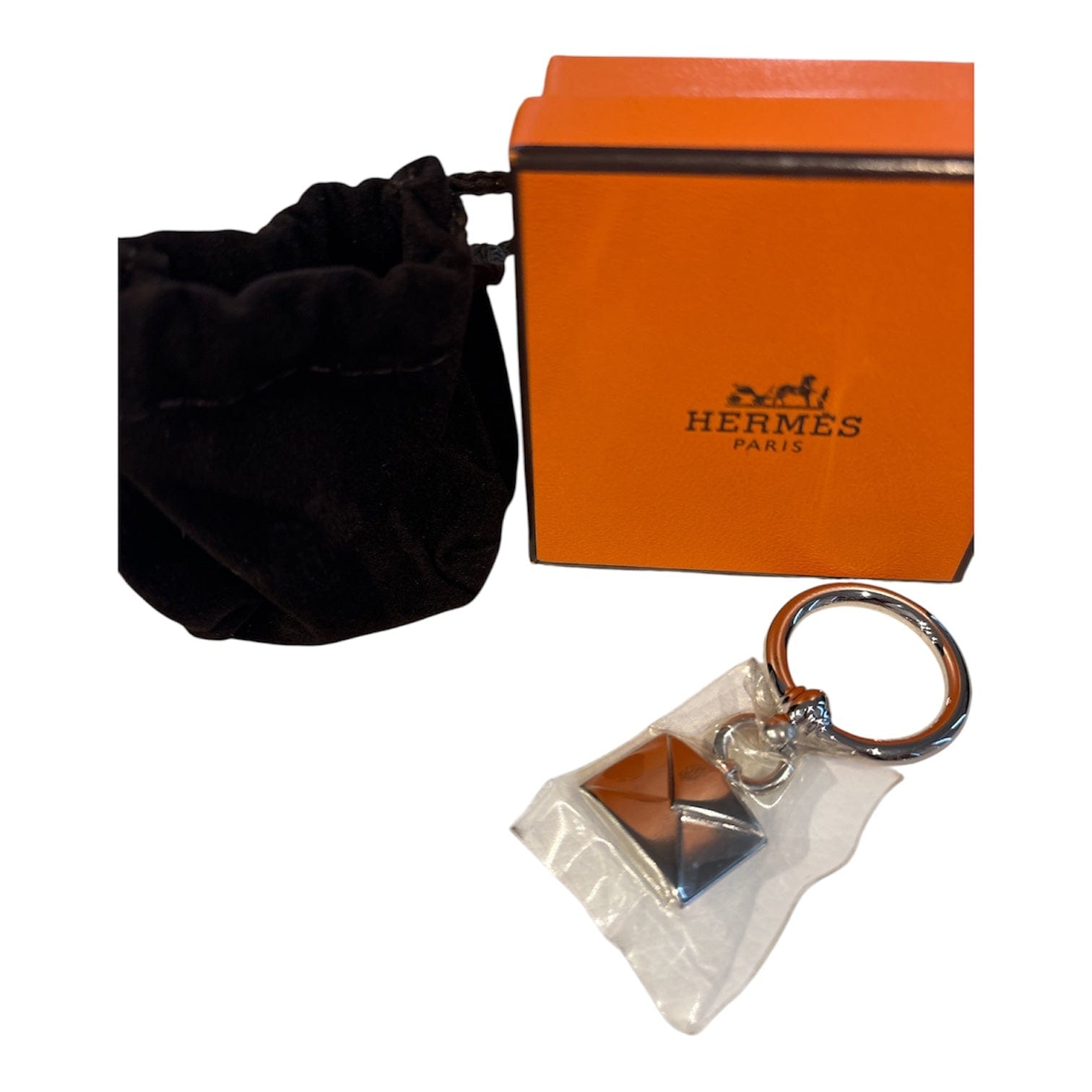 Hermes Hermes Scarf Ring - Palladium with Charm