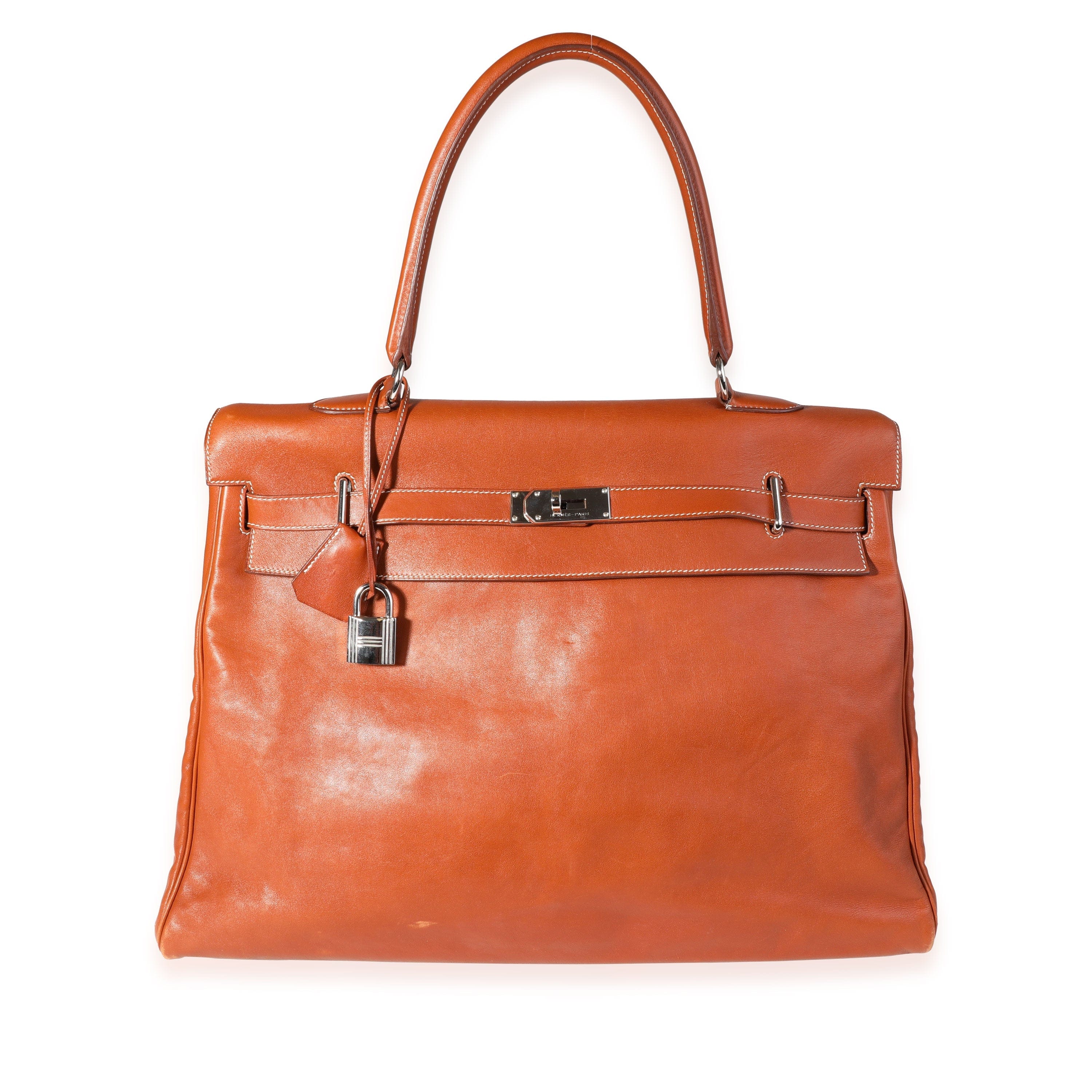 Hermès Fauve Sikkim Kelly Relax 50 PHW