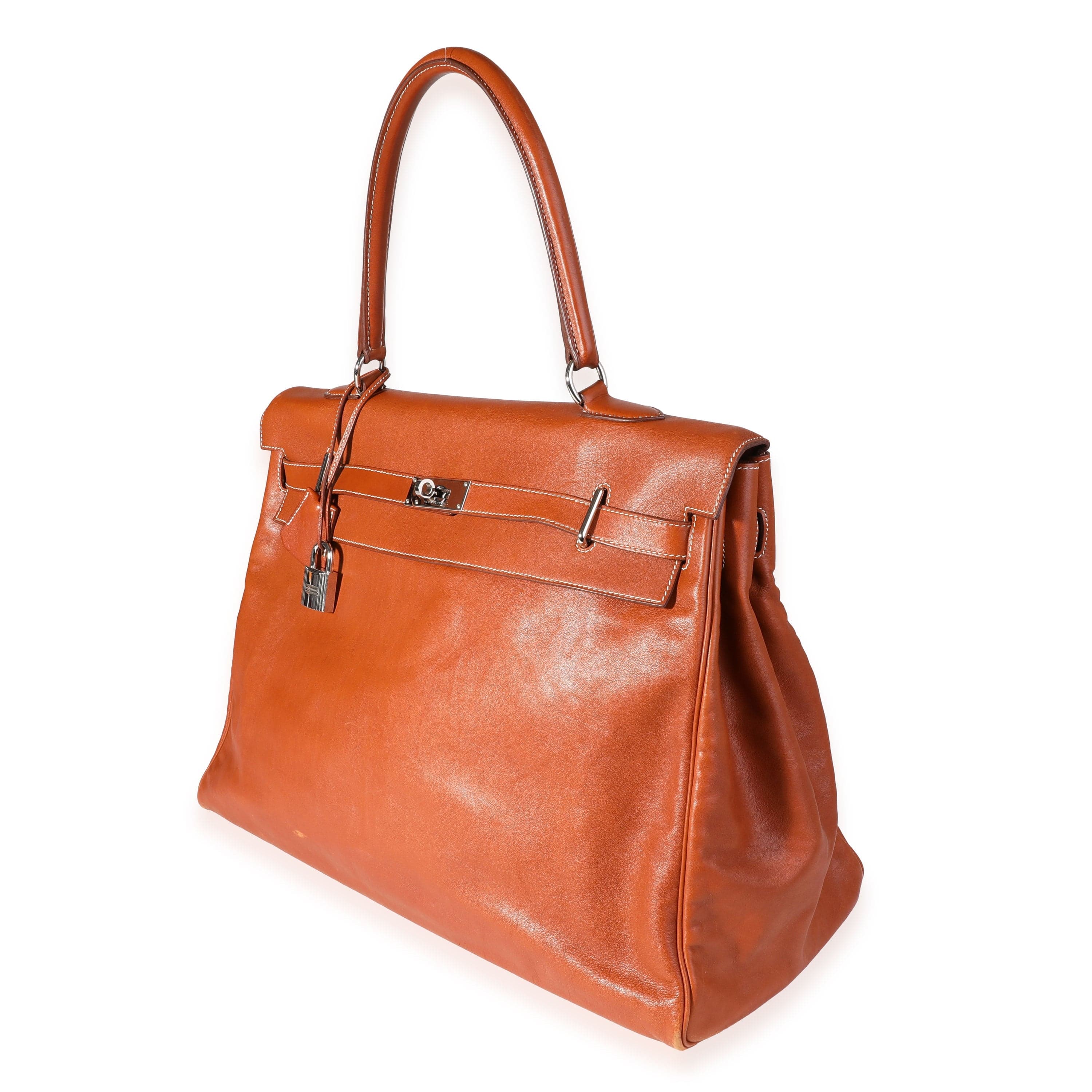 Hermès Fauve Sikkim Kelly Relax 50 PHW