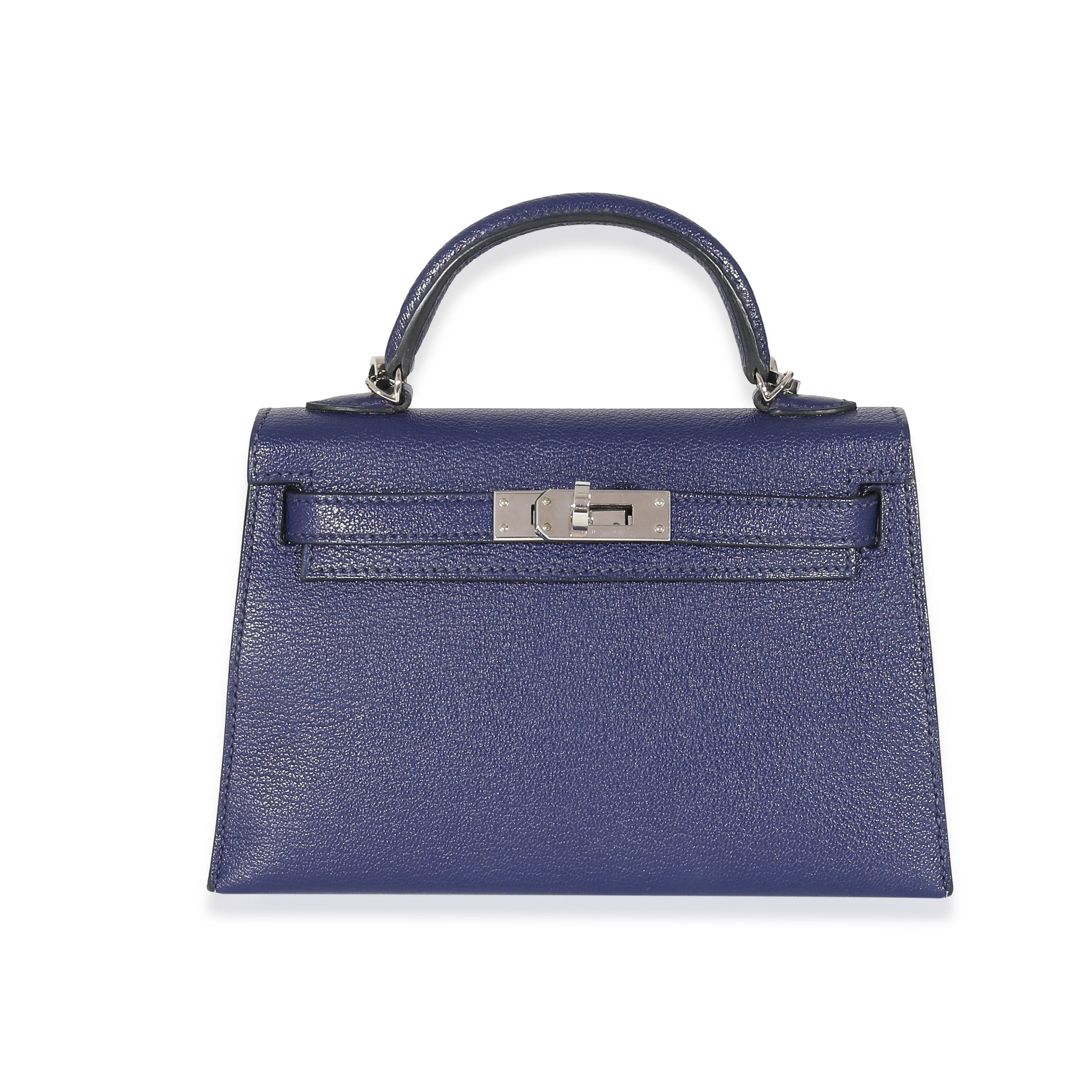 Hermès Mysore Chèvre Navy Bleu Encre Mini Kelly II 20 PHW – LuxuryPromise