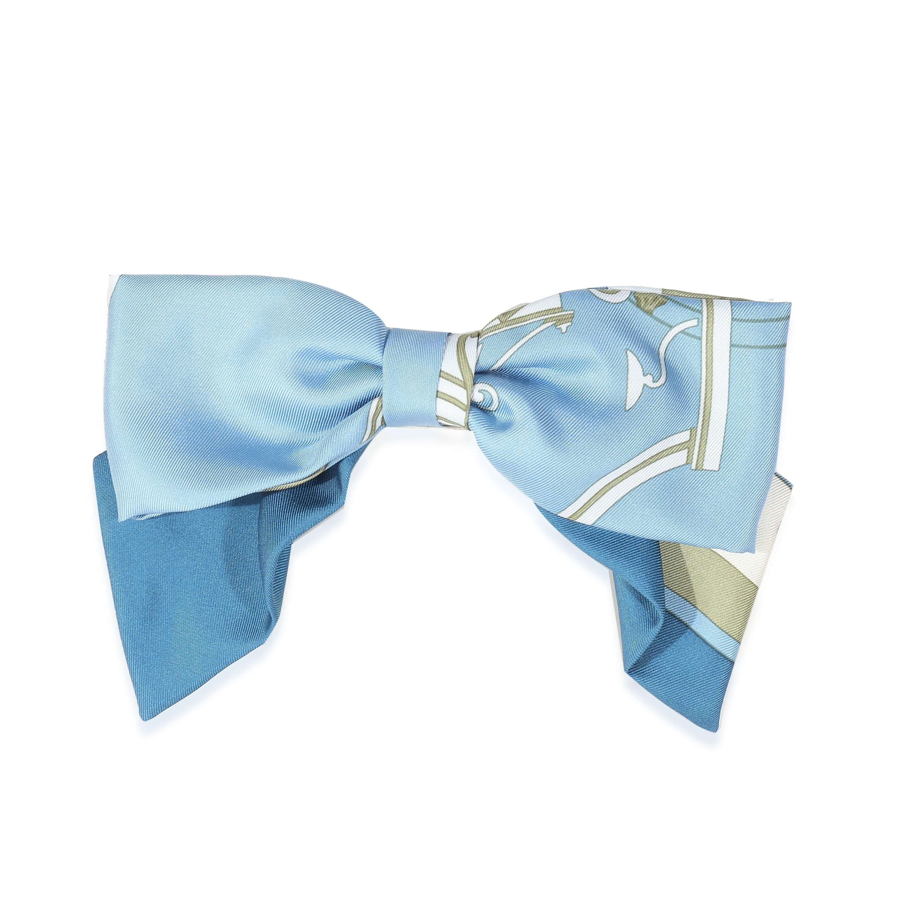 Hermès Silk Bleu Cyclades Ex-Libris Grenelle Hair Clip – LuxuryPromise