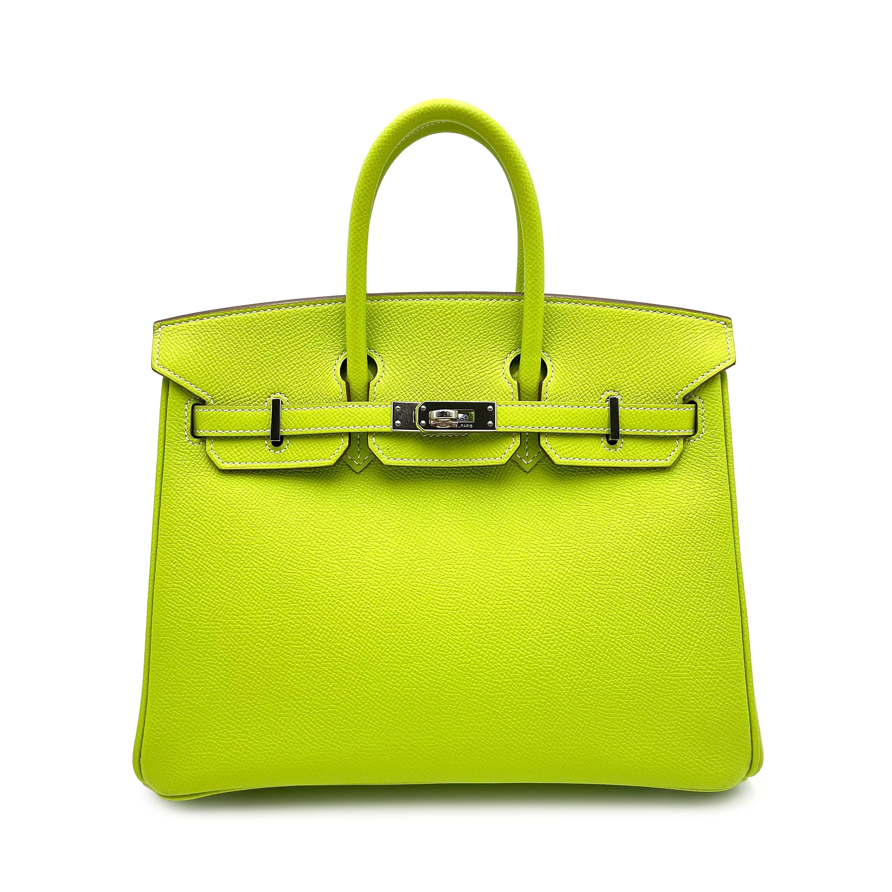 Hermès HERMES BIRKIN 25 CANDY KIWI / LICHEN EPSOM PHW #P