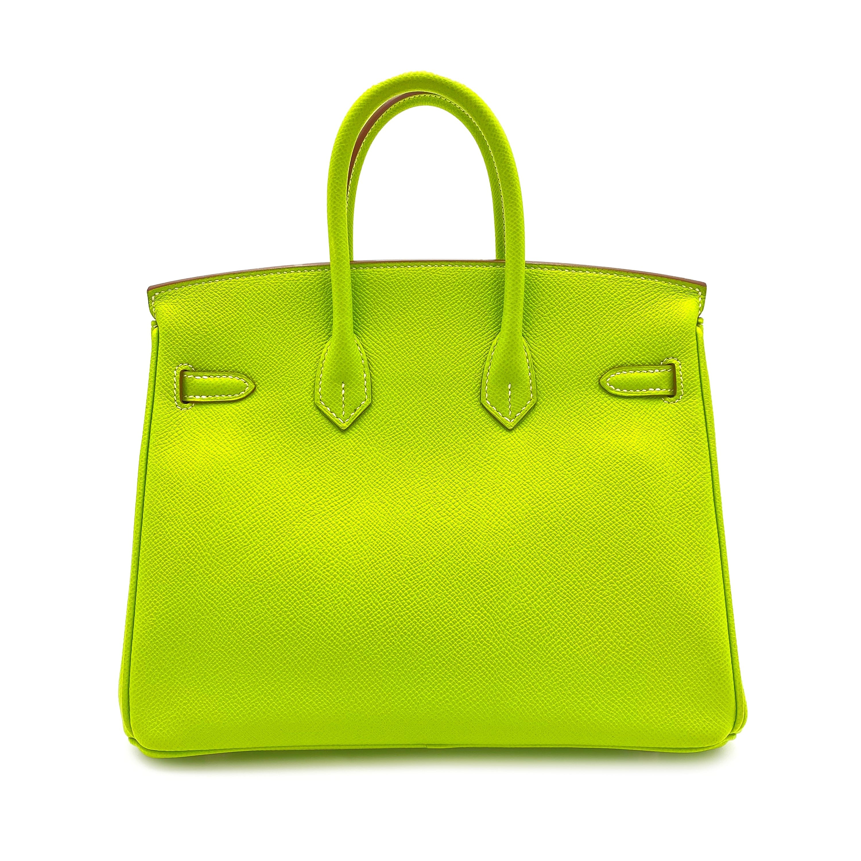 Hermès HERMES BIRKIN 25 CANDY KIWI / LICHEN EPSOM PHW #P