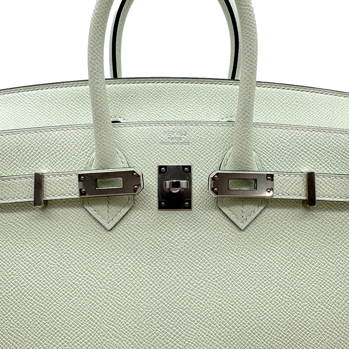 HERMES HERMES BIRKIN 25 SELLIER GRIS NEVE EPSOM HAND BAG B SHW 90299817