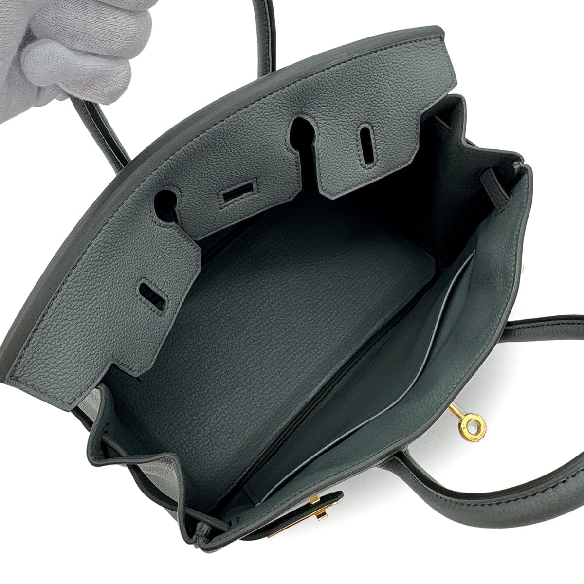 HERMES HERMES BIRKIN 25 VERT AMANDE TOGO HAND BAG W GHW 90300027