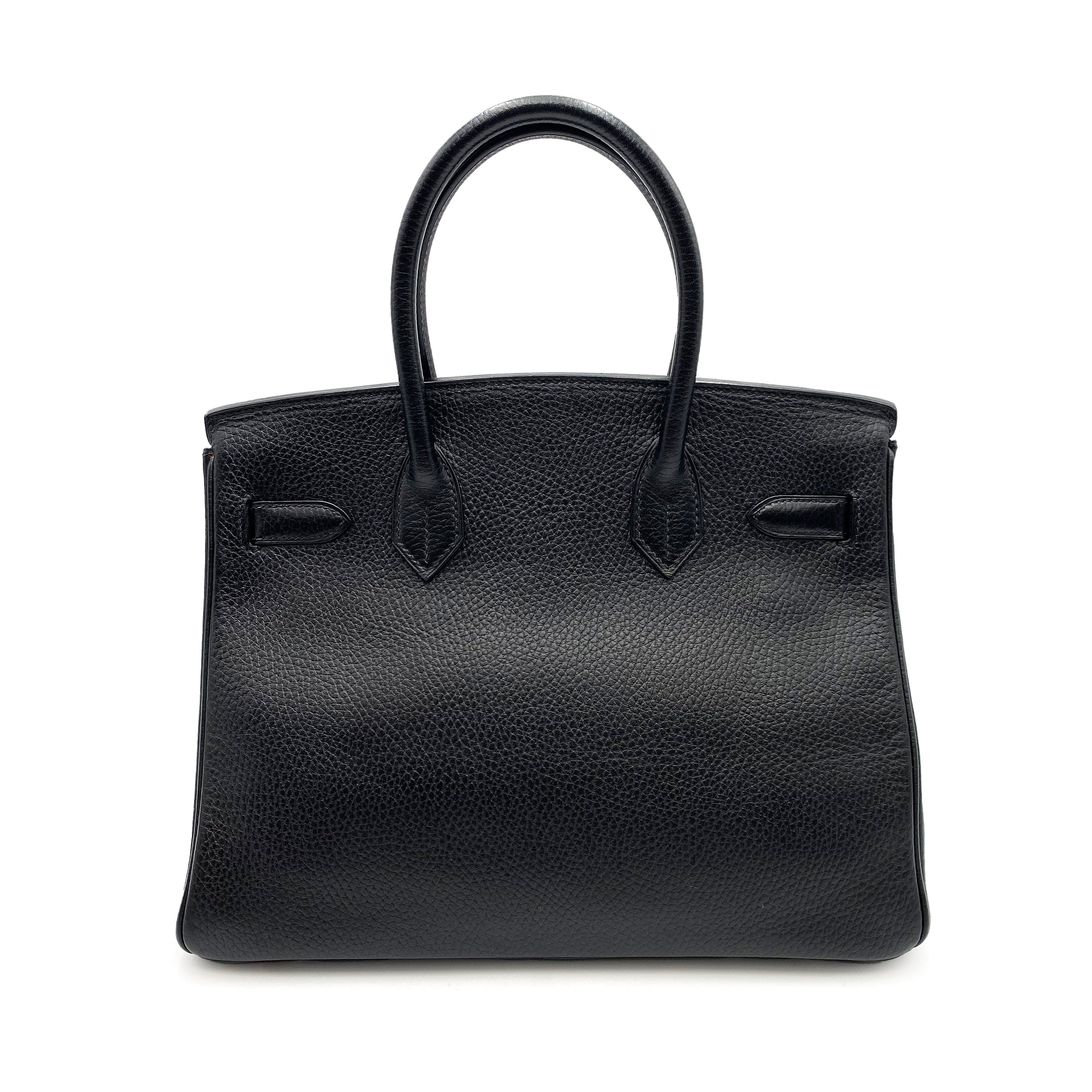 Hermès HERMES BIRKIN 30 BLACK ARDENNES HAND BAG □B 90213287