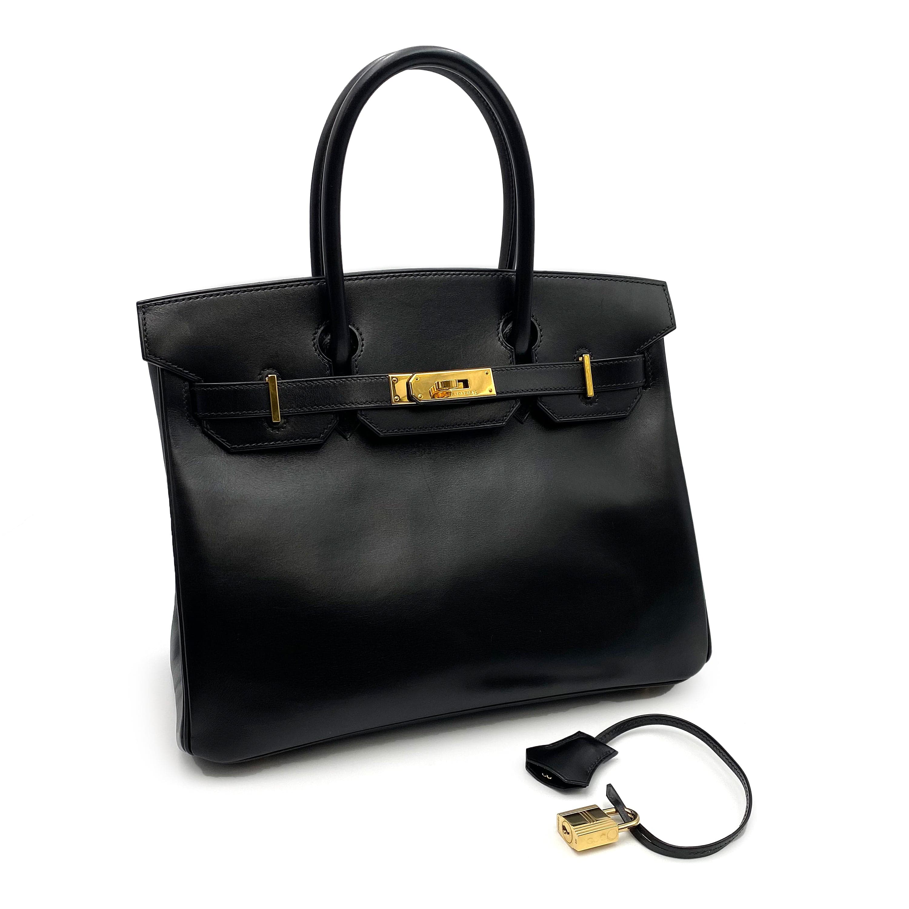 Hermès Hermes Birkin 30 Black Boxcalf GHW #G