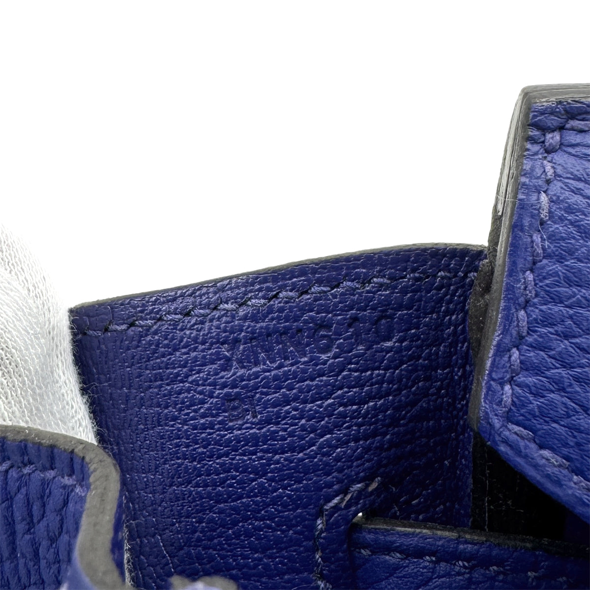 HERMES HERMES BIRKIN 30 BLUE ELECTRIQUE TAURILLON CLEMENCE HAND BAG X GHW 90300014