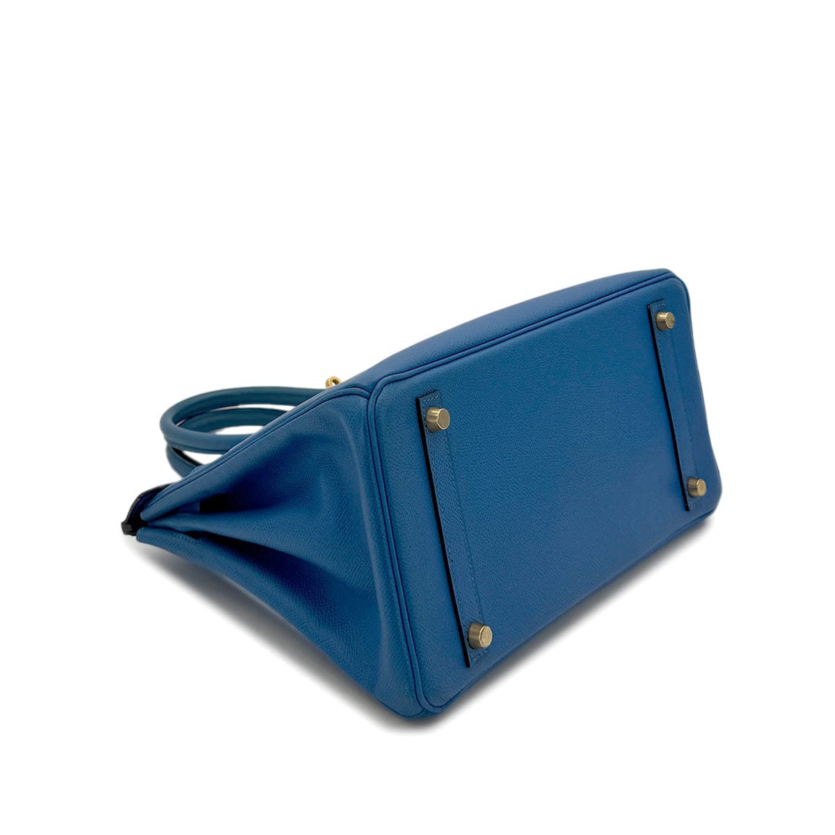 HERMES HERMES BIRKIN 30 BLUE FRANCE COUCHVEL HAND BAG 〇Z GHW 90299360