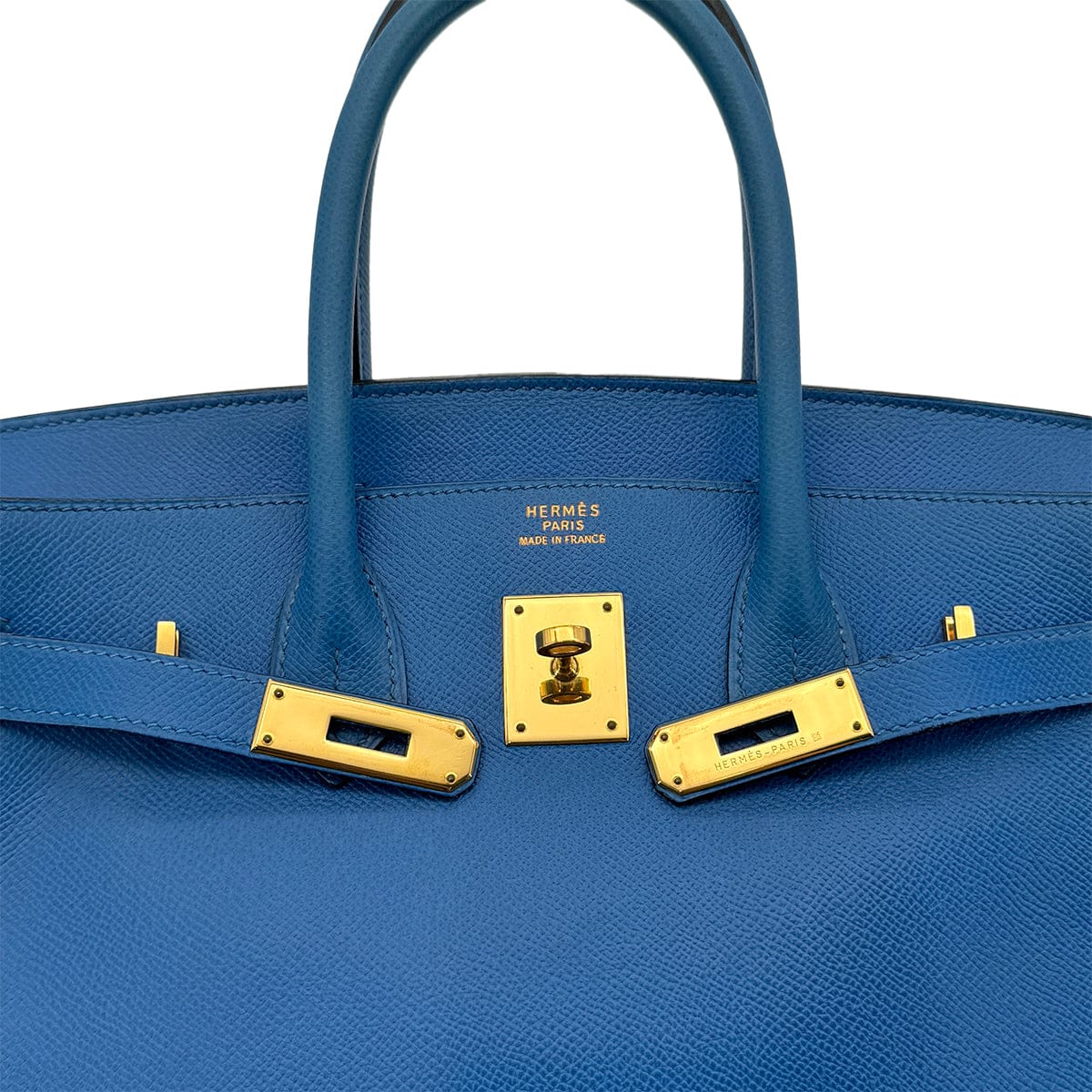 HERMES HERMES BIRKIN 30 BLUE FRANCE COUCHVEL HAND BAG 〇Z GHW 90299360