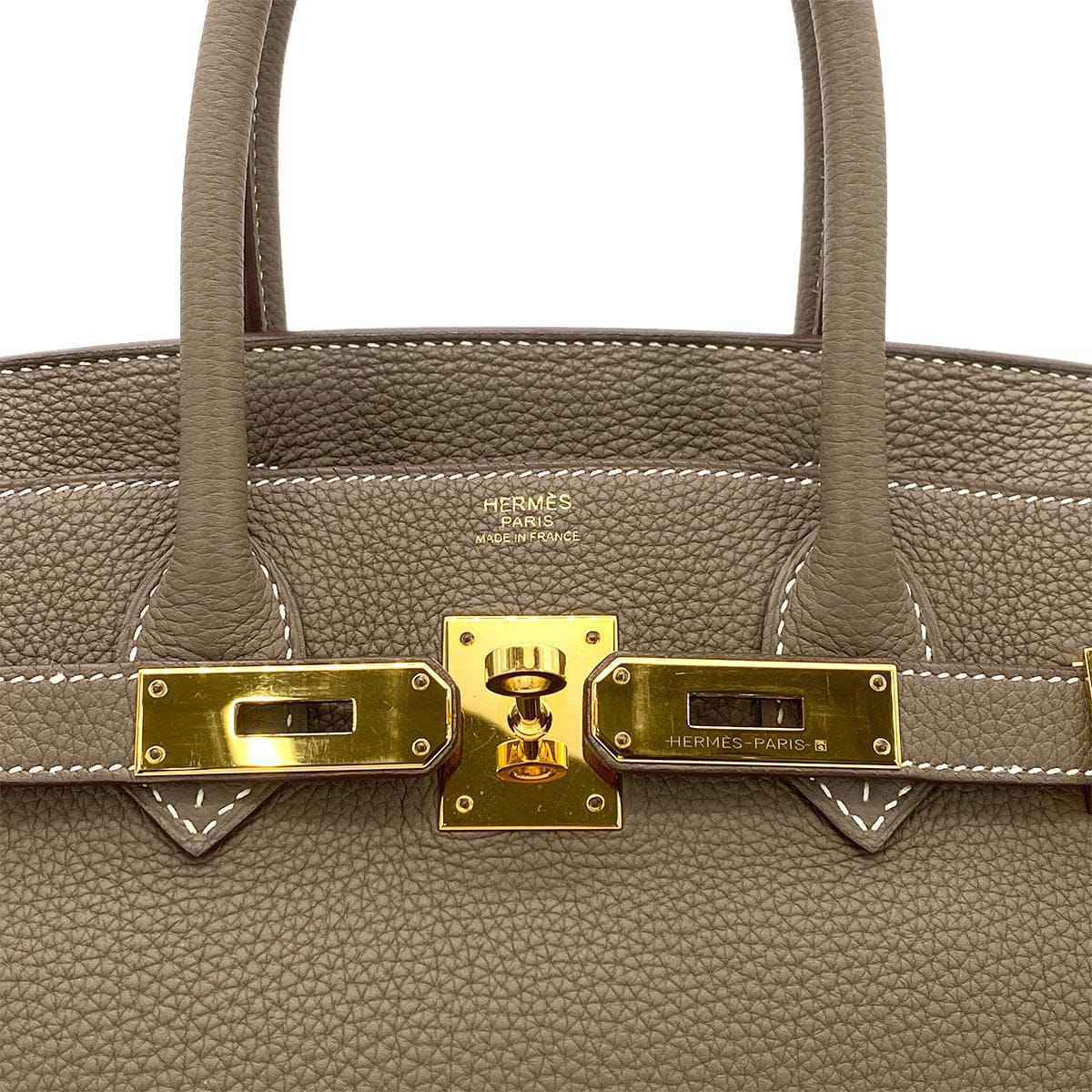 hermes HERMES BIRKIN 30 ETOUPE TOGO HAND BAG D GHW 90262534