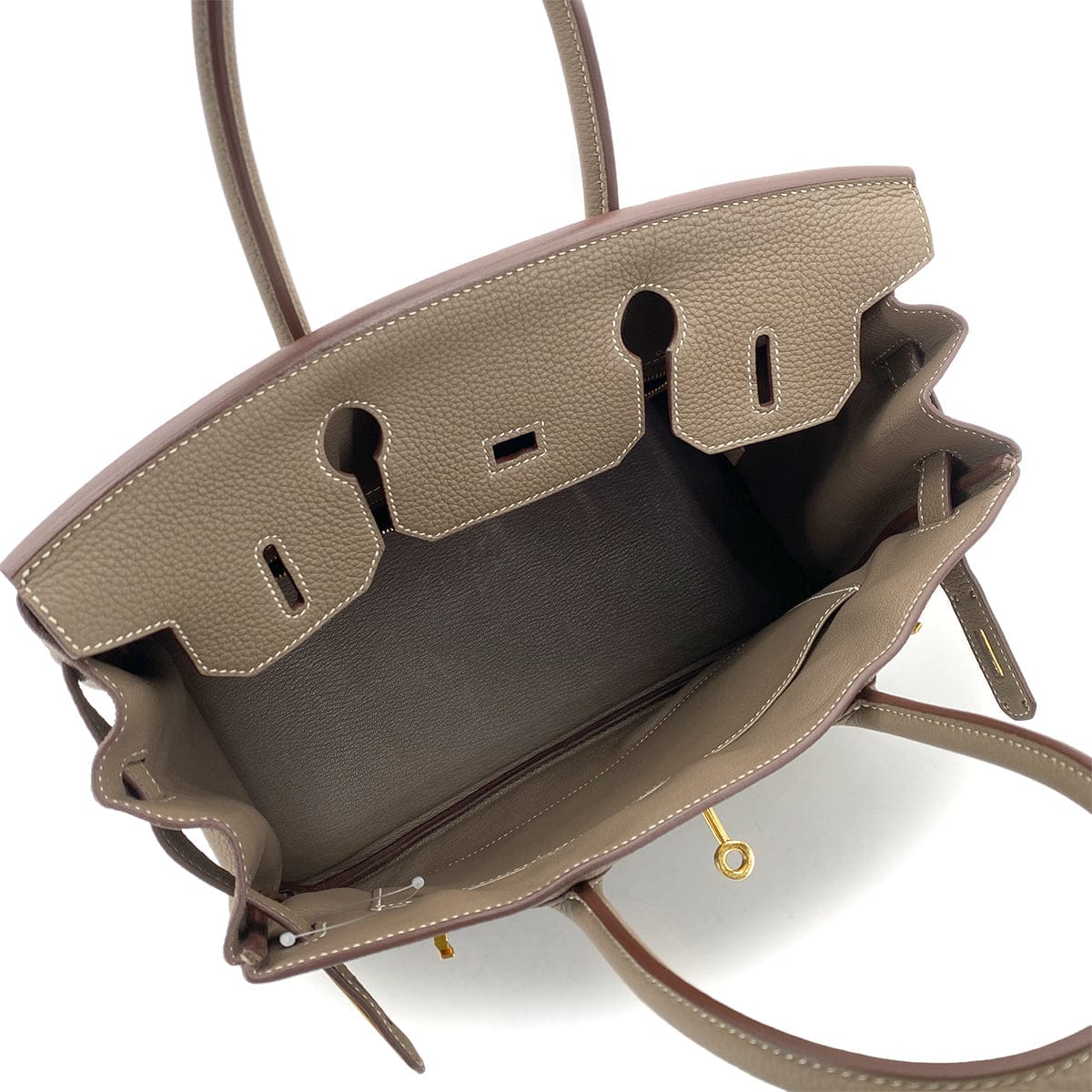 hermes HERMES BIRKIN 30 ETOUPE TOGO HAND BAG D GHW 90262534