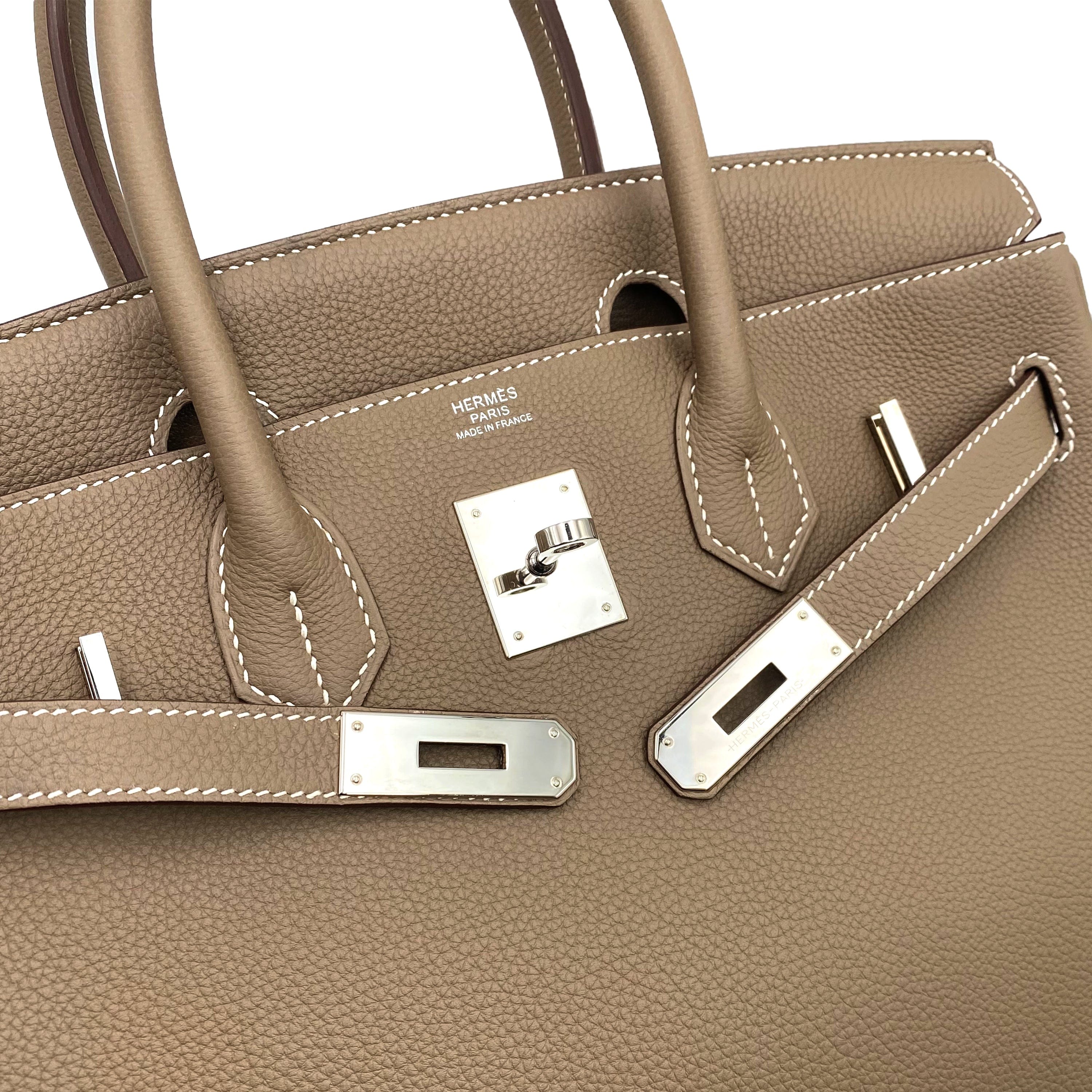 Hermès HERMES BIRKIN 30 ETOUPE TOGO HAND BAG Y SHW 90230397