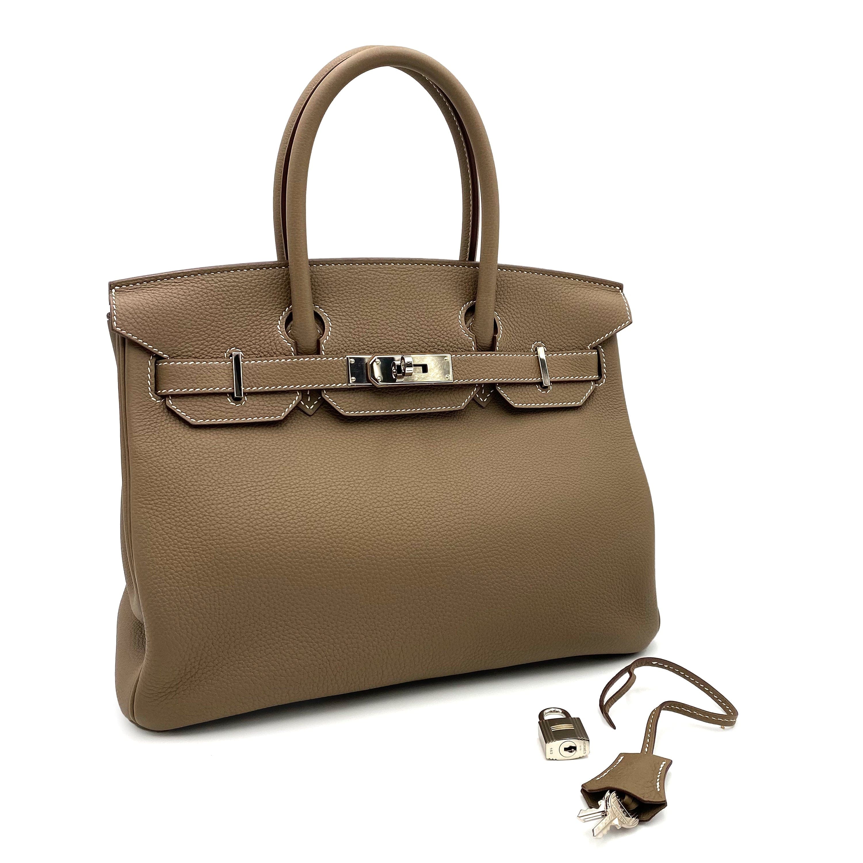 Hermès HERMES BIRKIN 30 ETOUPE TOGO HAND BAG Y SHW 90230397