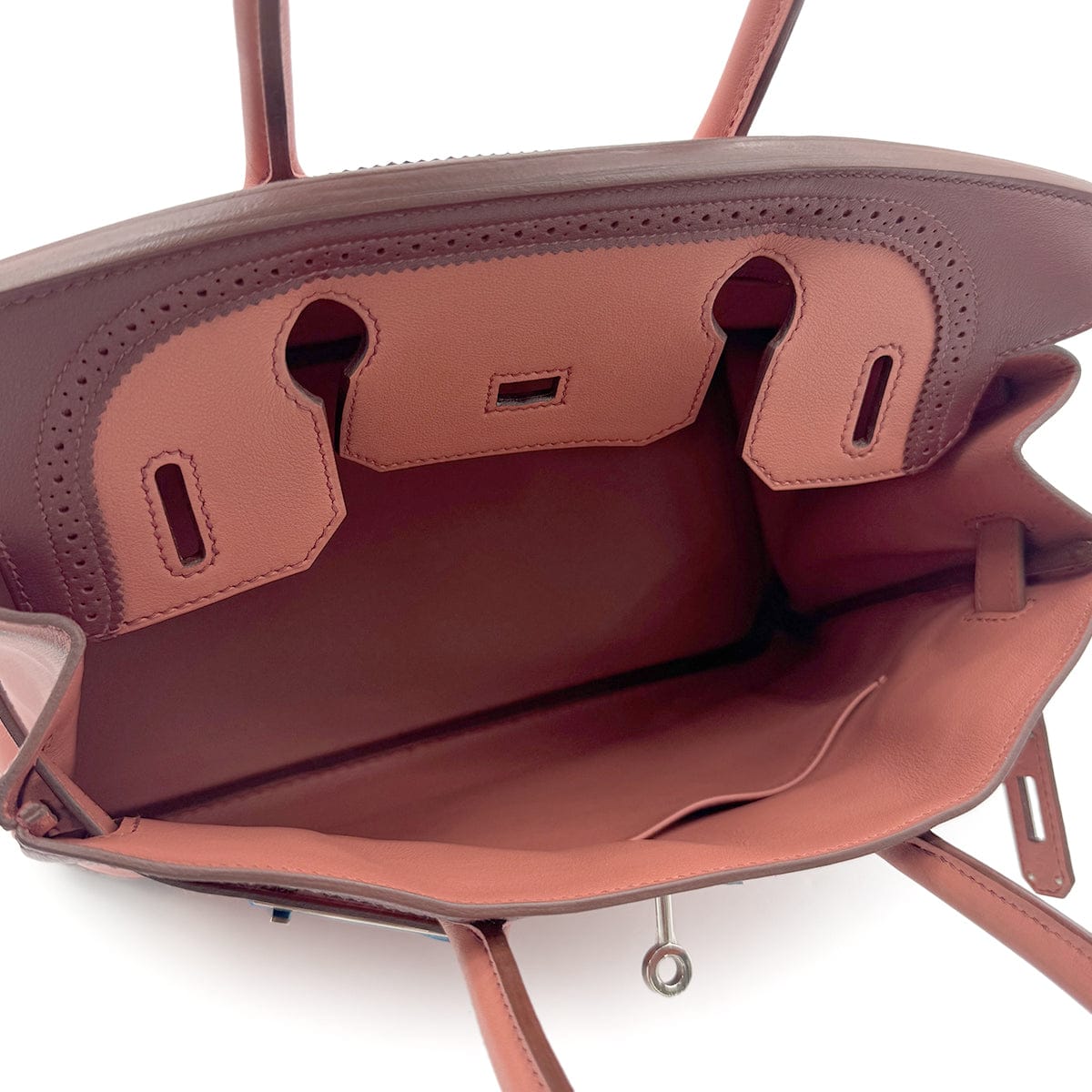 Hermes HERMES BIRKIN 30 GHILLIES ROSY ROUGE H SWIFT HAND BAG □P SHW 90274061