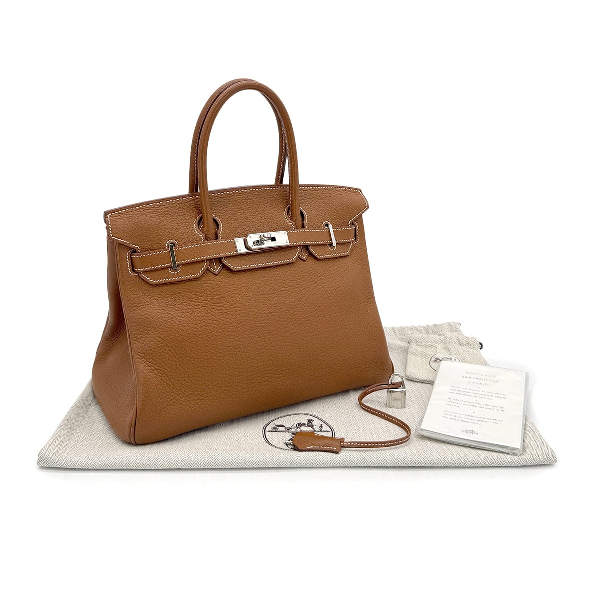 HERMES HERMES BIRKIN 30 GOLD TOGO HAND BAG □K GHW 90304919