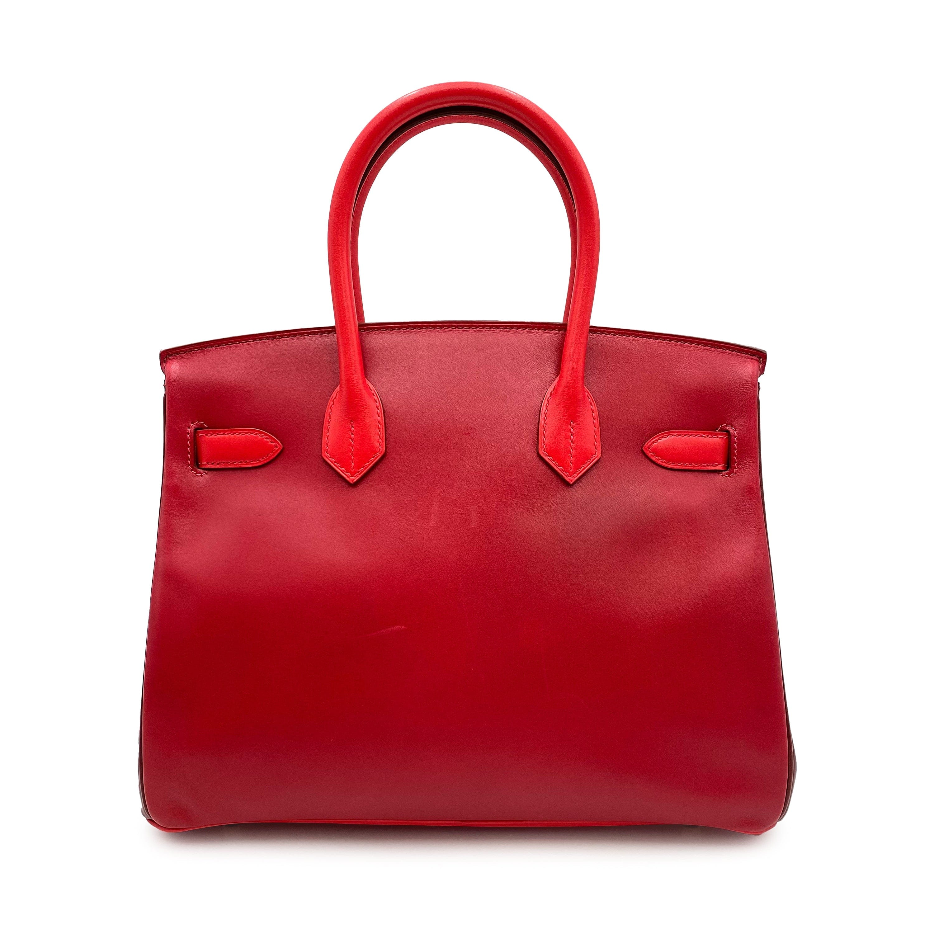 Hermès Hermes Birkin 30 Quad-Colour Rouge Tadelakt GHW #P