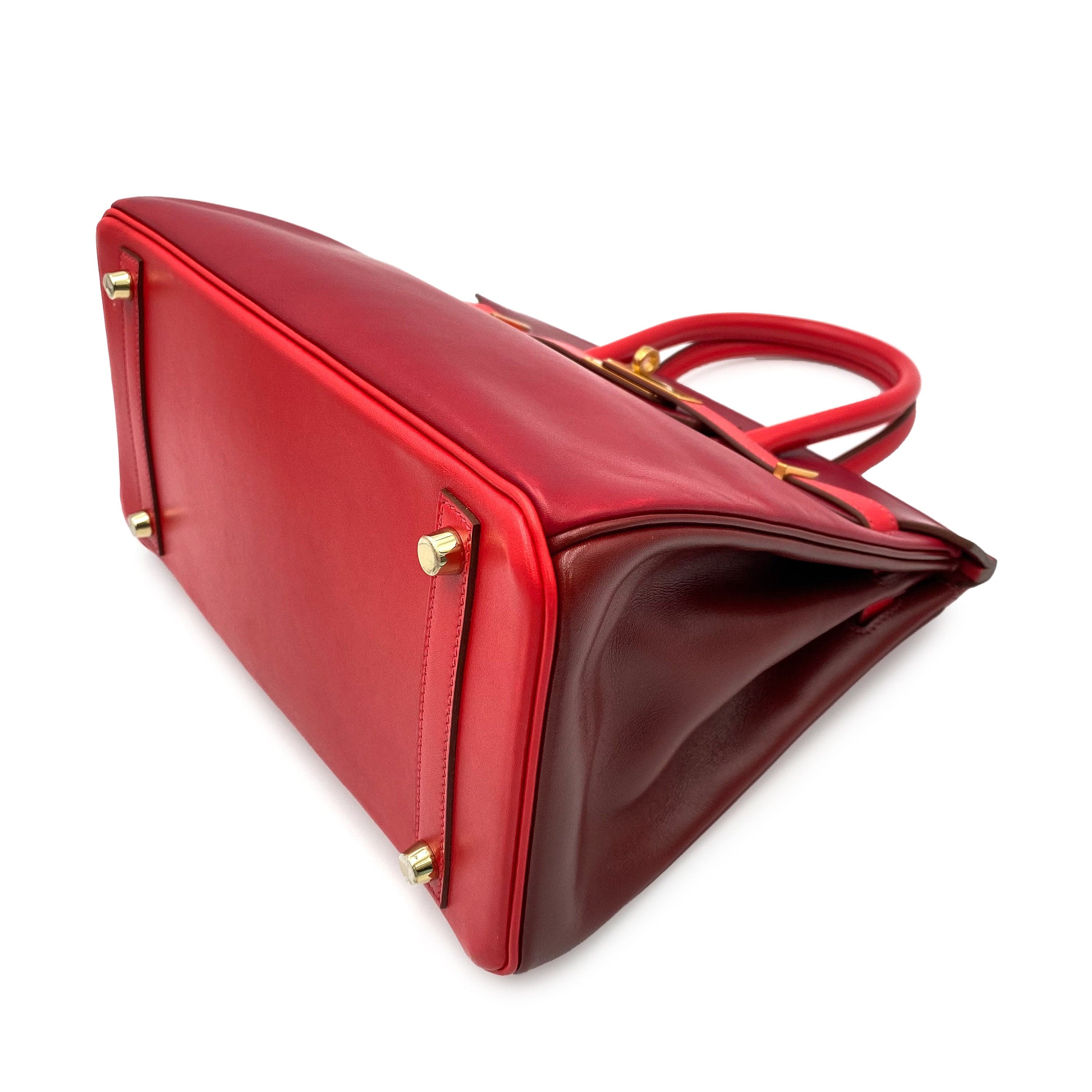 Hermès Hermes Birkin 30 Quad-Colour Rouge Tadelakt GHW #P
