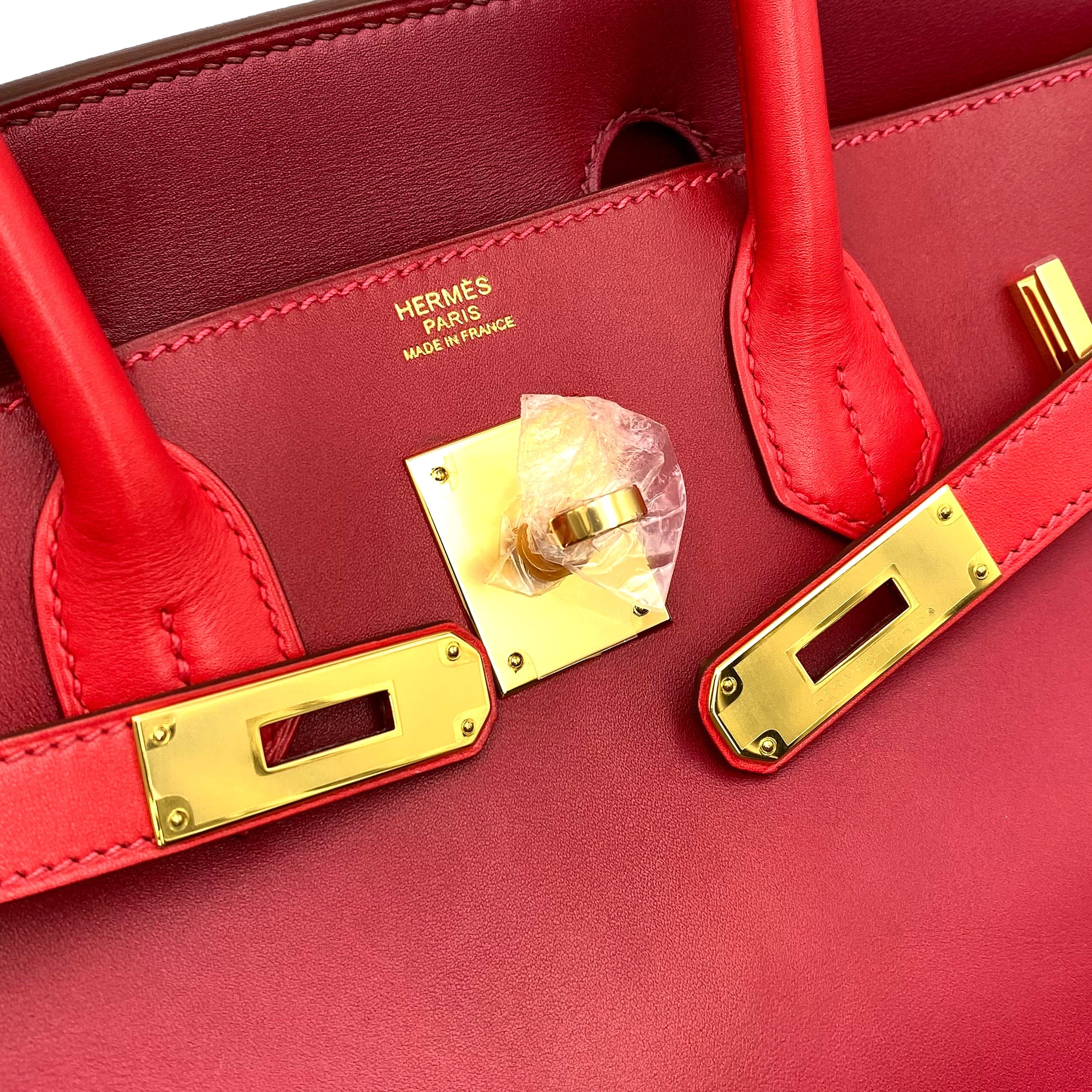 Hermès Hermes Birkin 30 Quad-Colour Rouge Tadelakt GHW #P