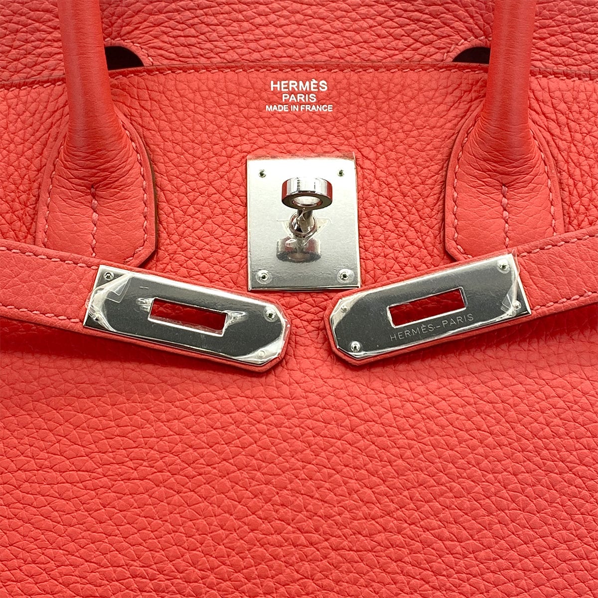 HERMES HERMES BIRKIN 30 ROSE JAIPUR TAURILLON CLEMENCE HAND BAG 2014 SQUARE R PALLADIUM HARDWARE 90325631
