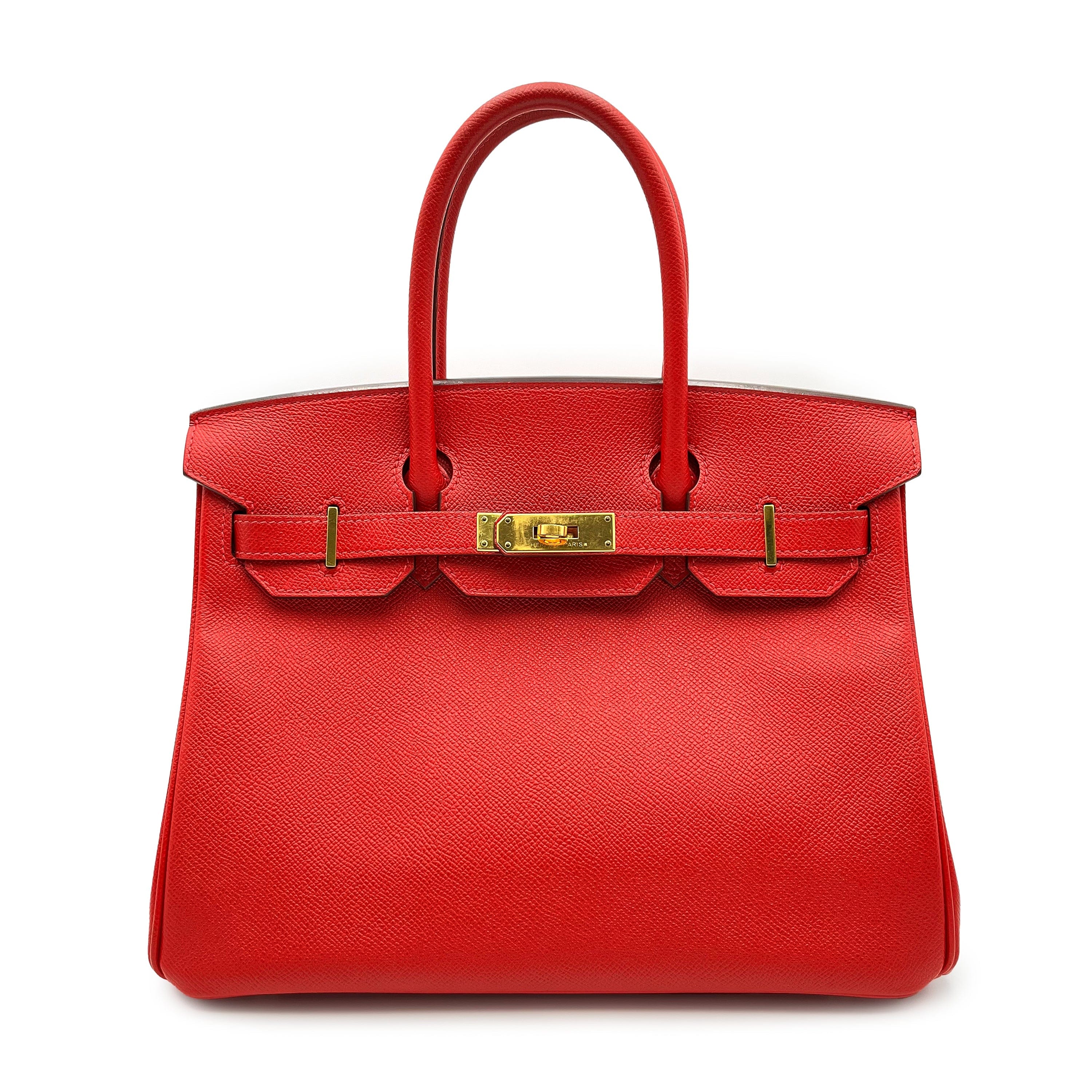 Hermès HERMES BIRKIN 30 ROUGE CASAQUE EPSOM GHW #T