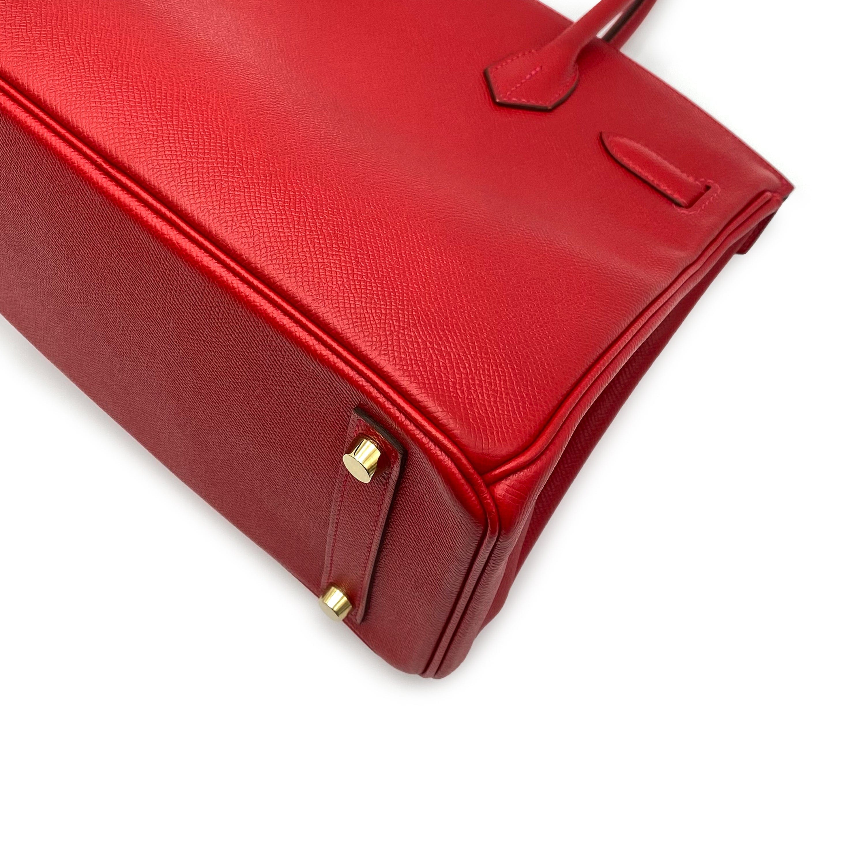 Hermès HERMES BIRKIN 30 ROUGE CASAQUE EPSOM GHW #T