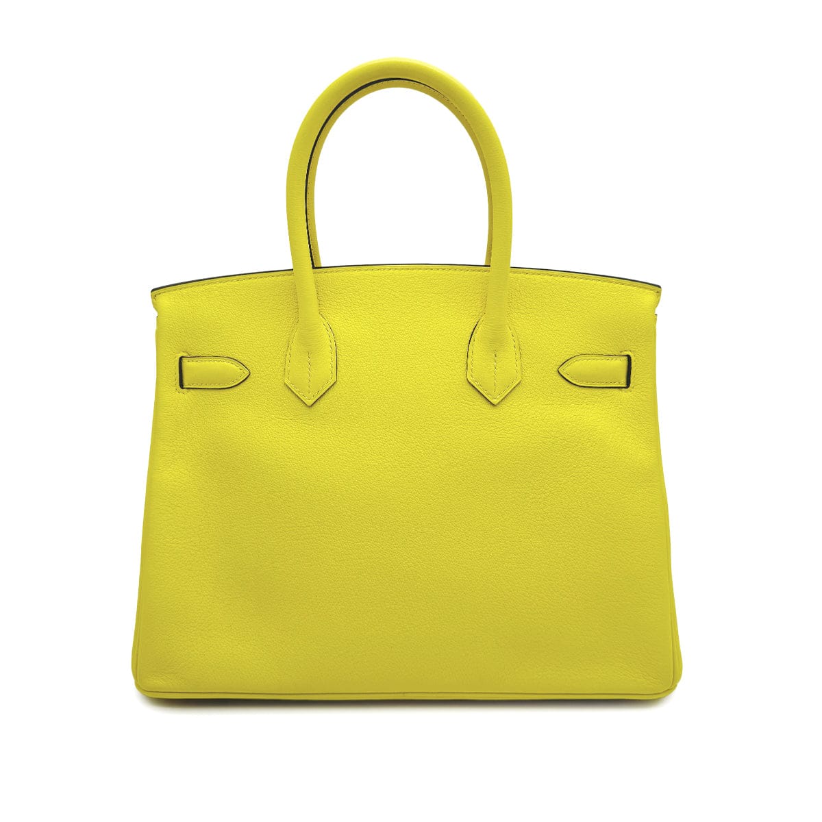 HERMES HERMES BIRKIN 30 VERSO LIME GRIS TOURTERELLE EVERCOLOR HAND BAG 2019 D STAMP PALLADIUM HARDWARE 90327146