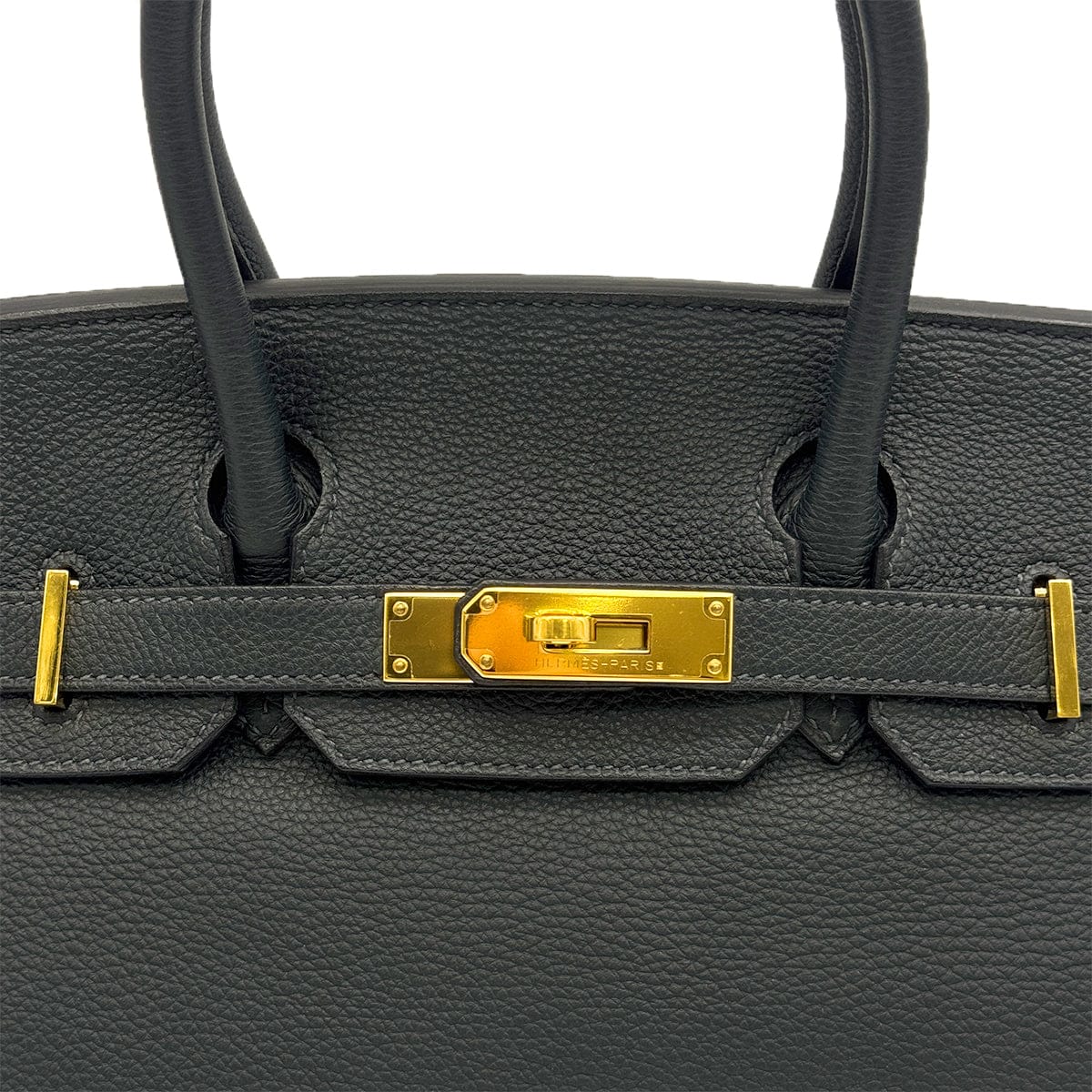 HERMES HERMES BIRKIN 30 VERT FONCE TOGO HAND BAG 2014 SQUARE R GOLD HARDWARE 90327248