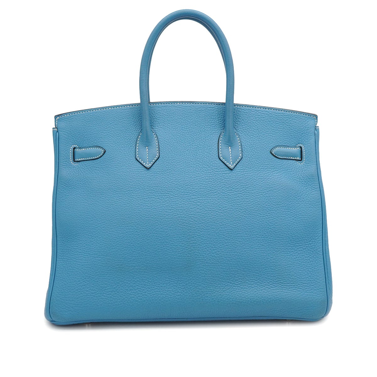 HERMES HERMES BIRKIN 35 BLUE JEAN TAURILLON CLEMENCE HAND BAG 2003 SQUARE G PALLADIUM HARDWARE 90327065