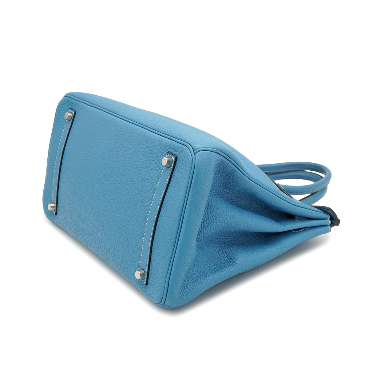 HERMES HERMES BIRKIN 35 BLUE JEAN TAURILLON CLEMENCE HAND BAG 2003 SQUARE G PALLADIUM HARDWARE 90327065